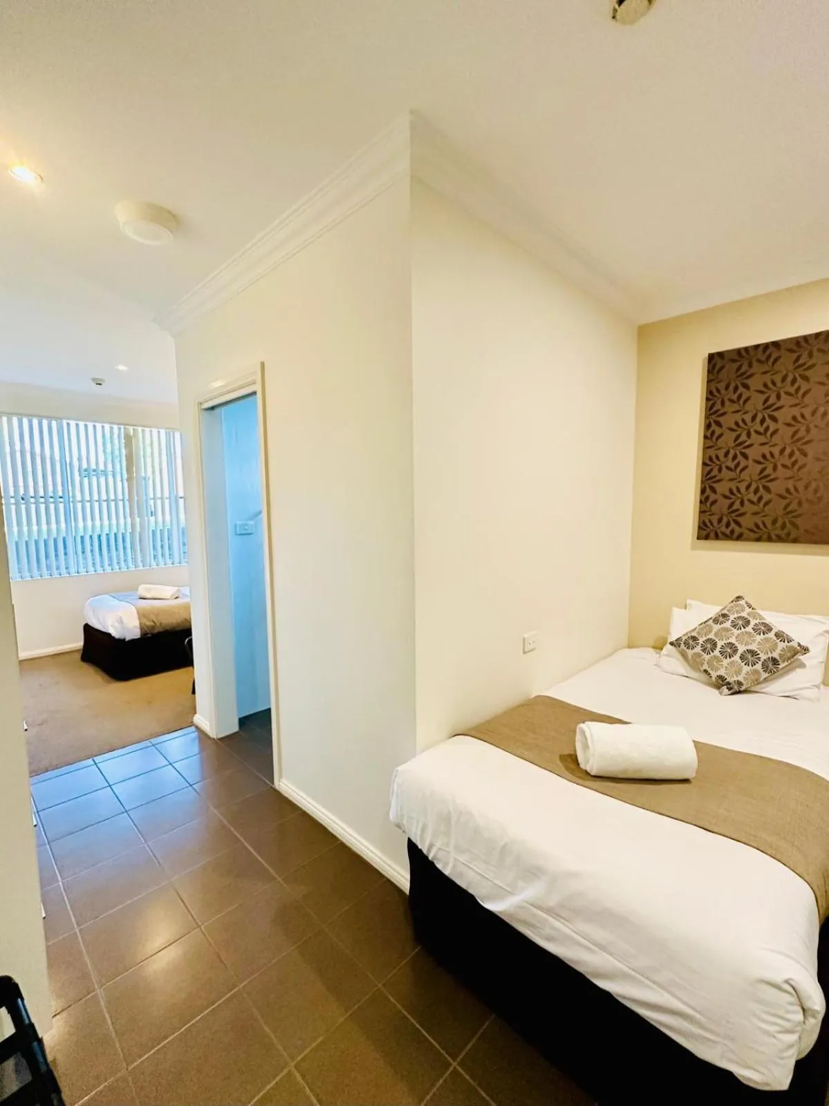 Bed in Merivale Motel