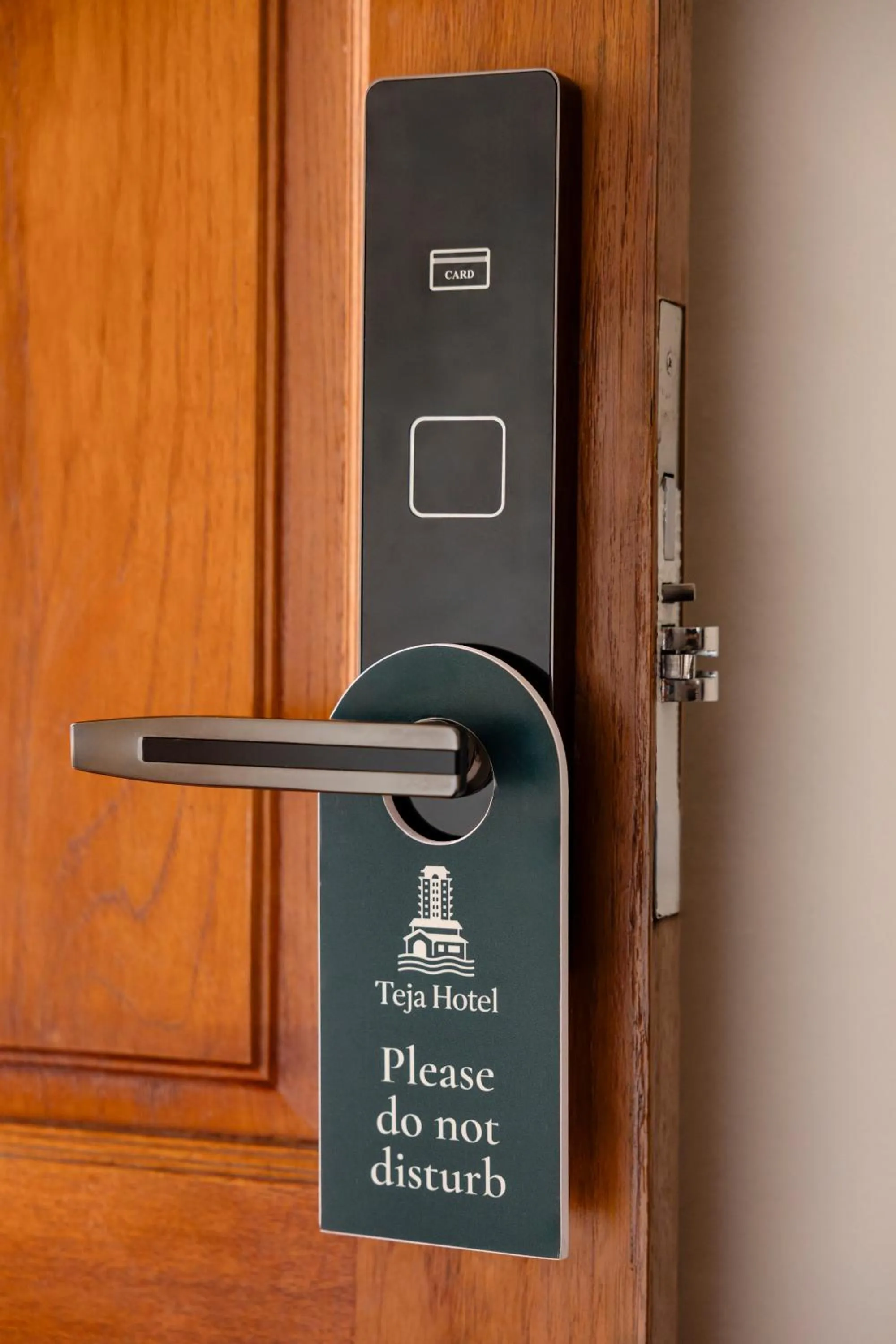 Text overlay in Teja Hotel