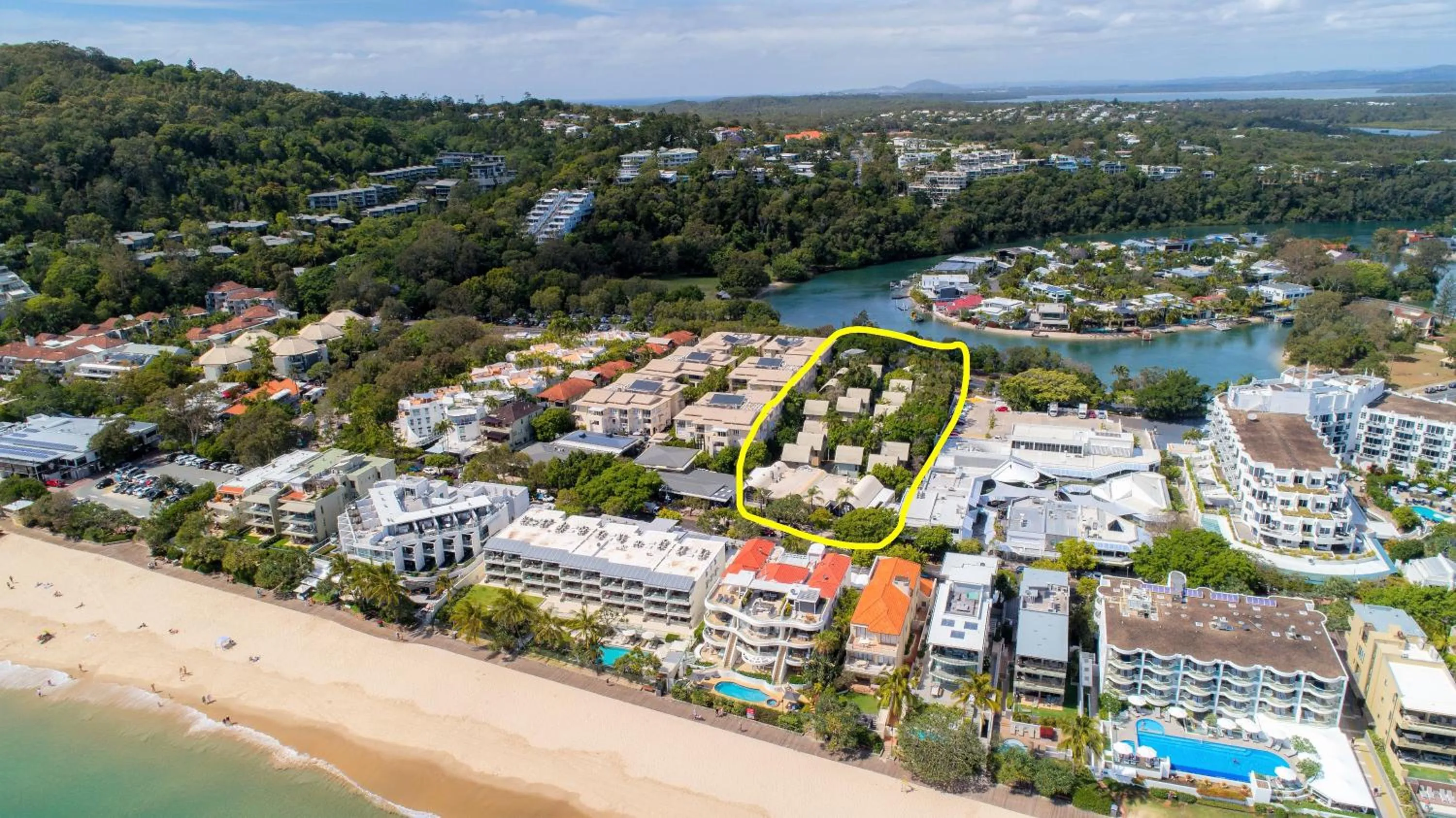 Bird's eye view in The Hastings Beach Houses