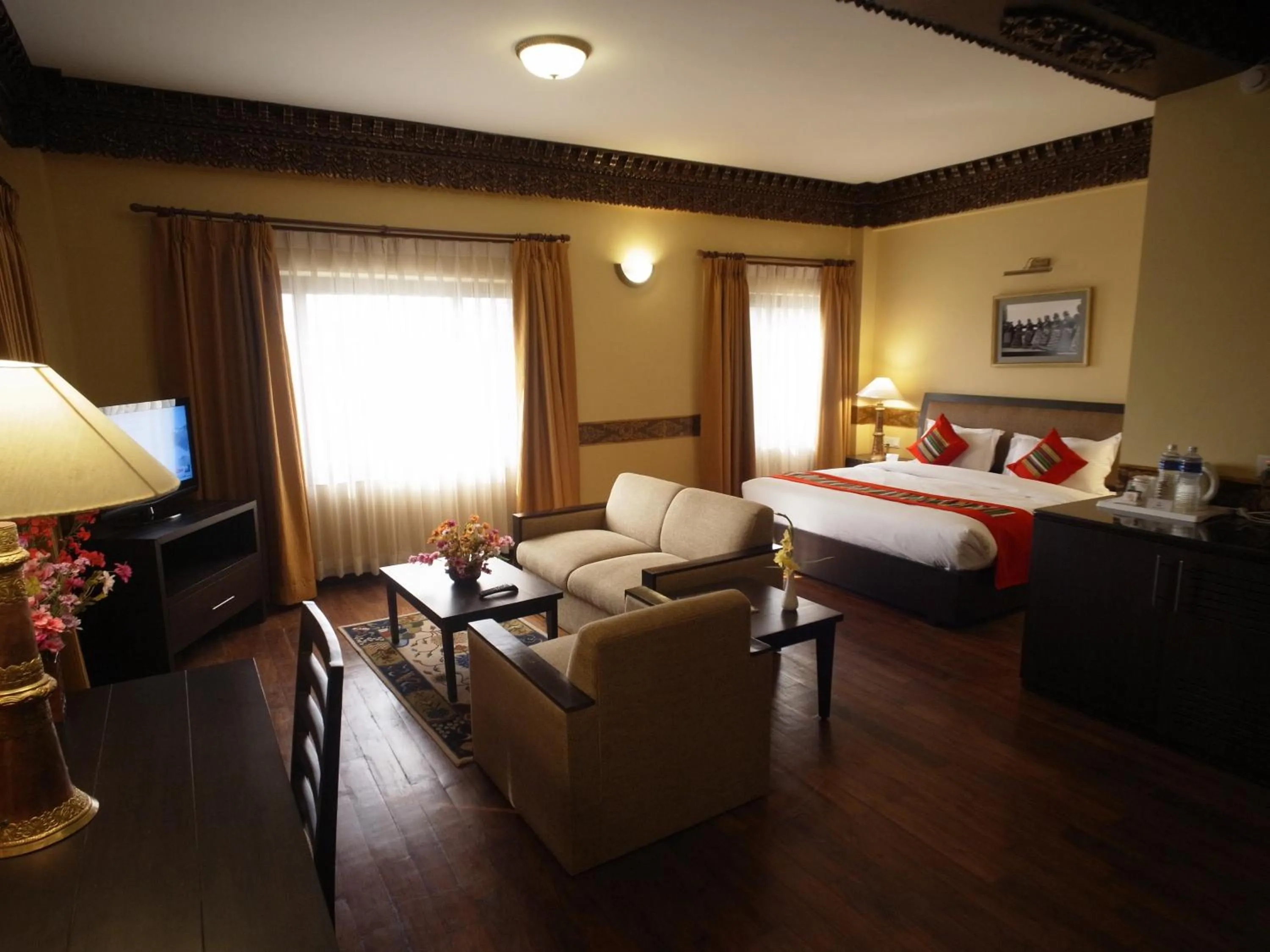 Day, Bed in Hotel Tibet International