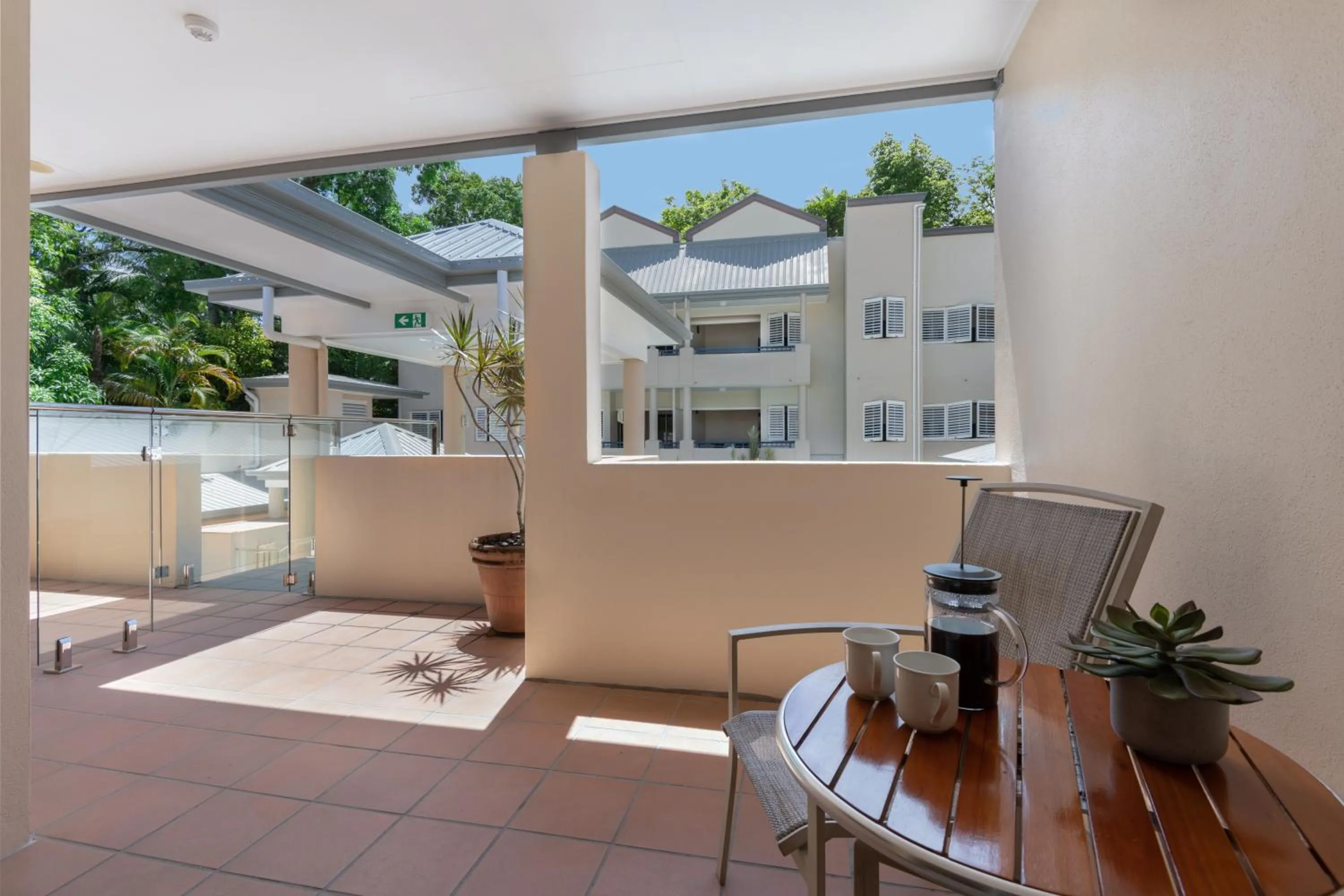 Balcony/Terrace in The Newport on Macrossan - Adults Only