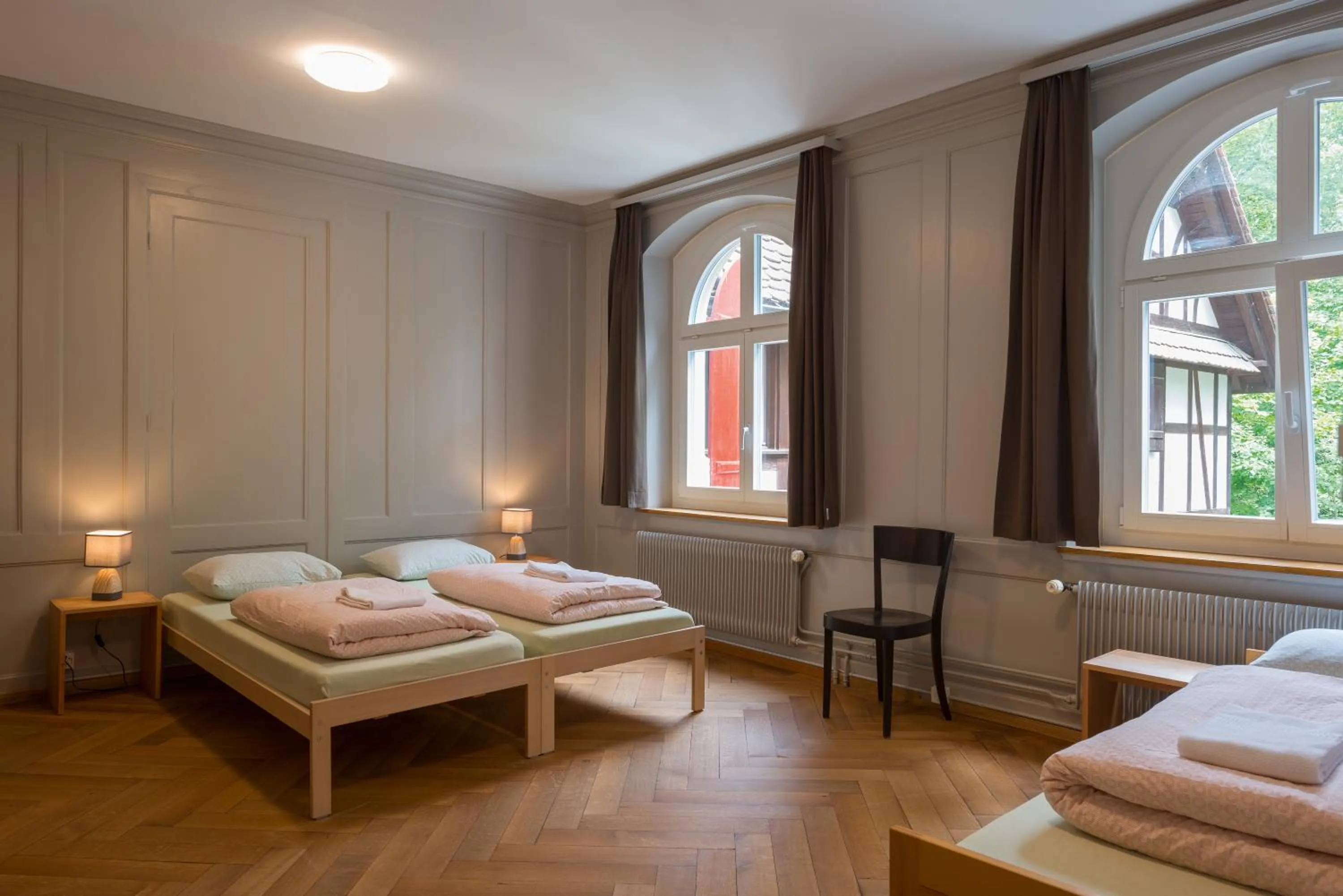 Bedroom, Bed in Schaffhausen Youth Hostel