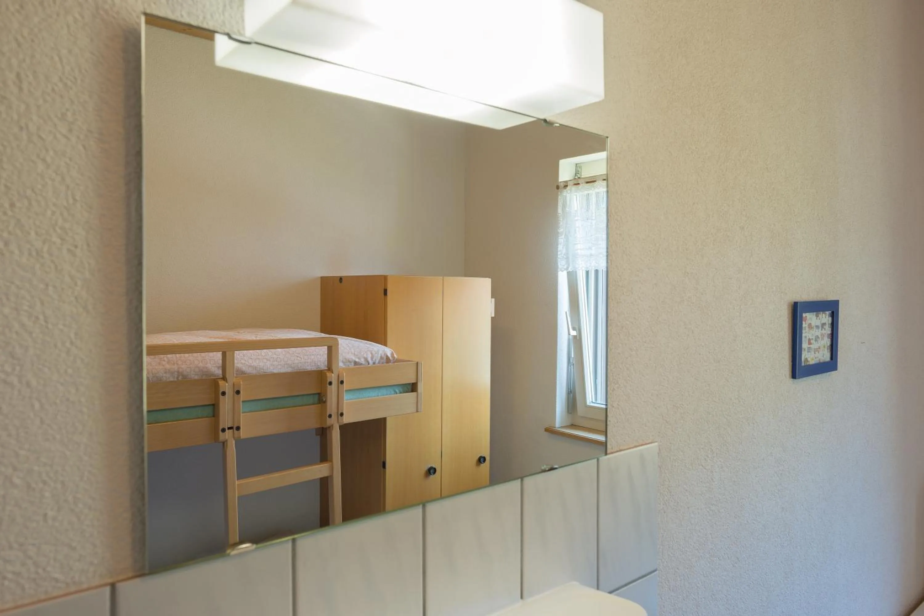 Decorative detail, Bed in Stein am Rhein Youth Hostel