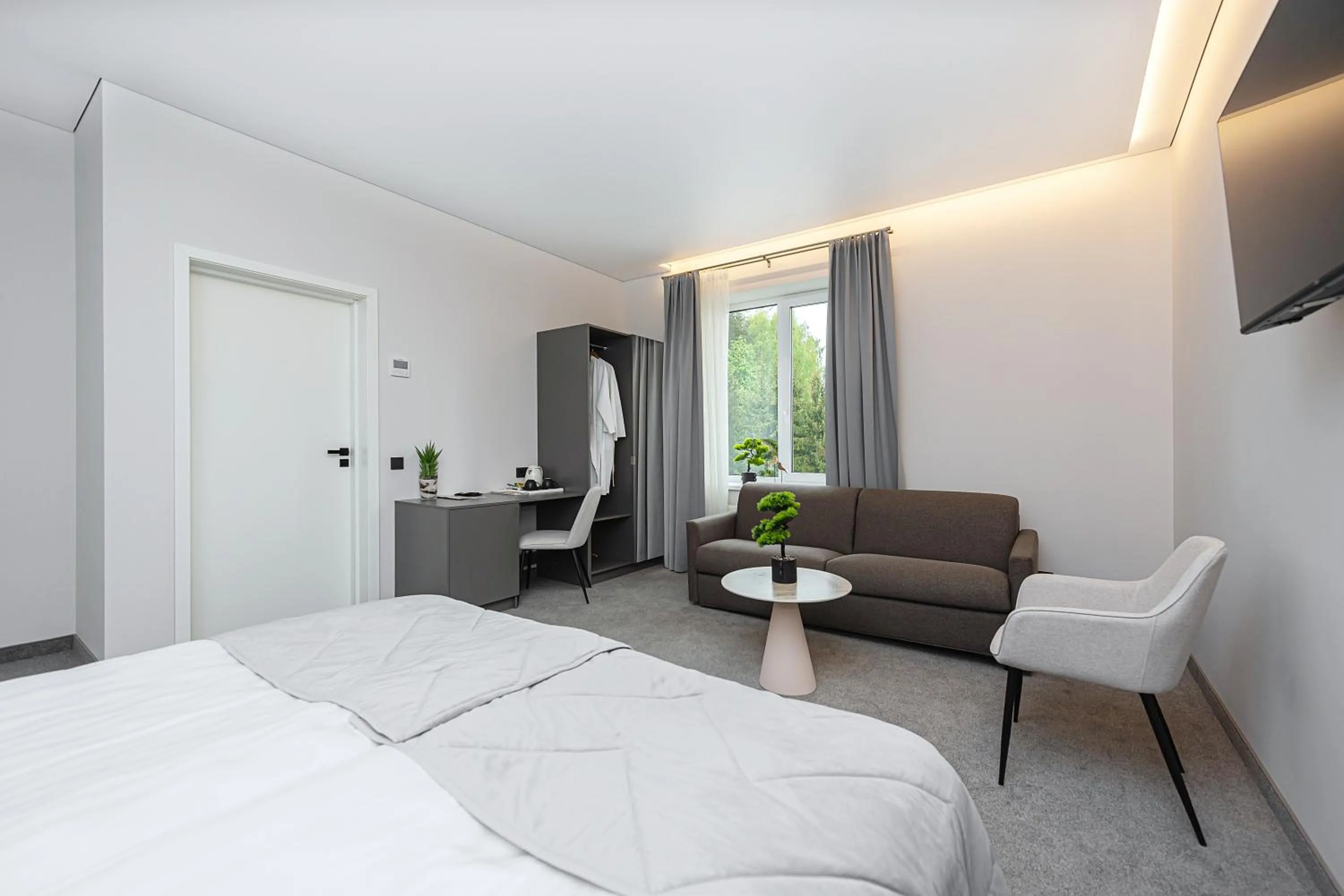 Seating area, Bed in Nykščio Namai & SPA