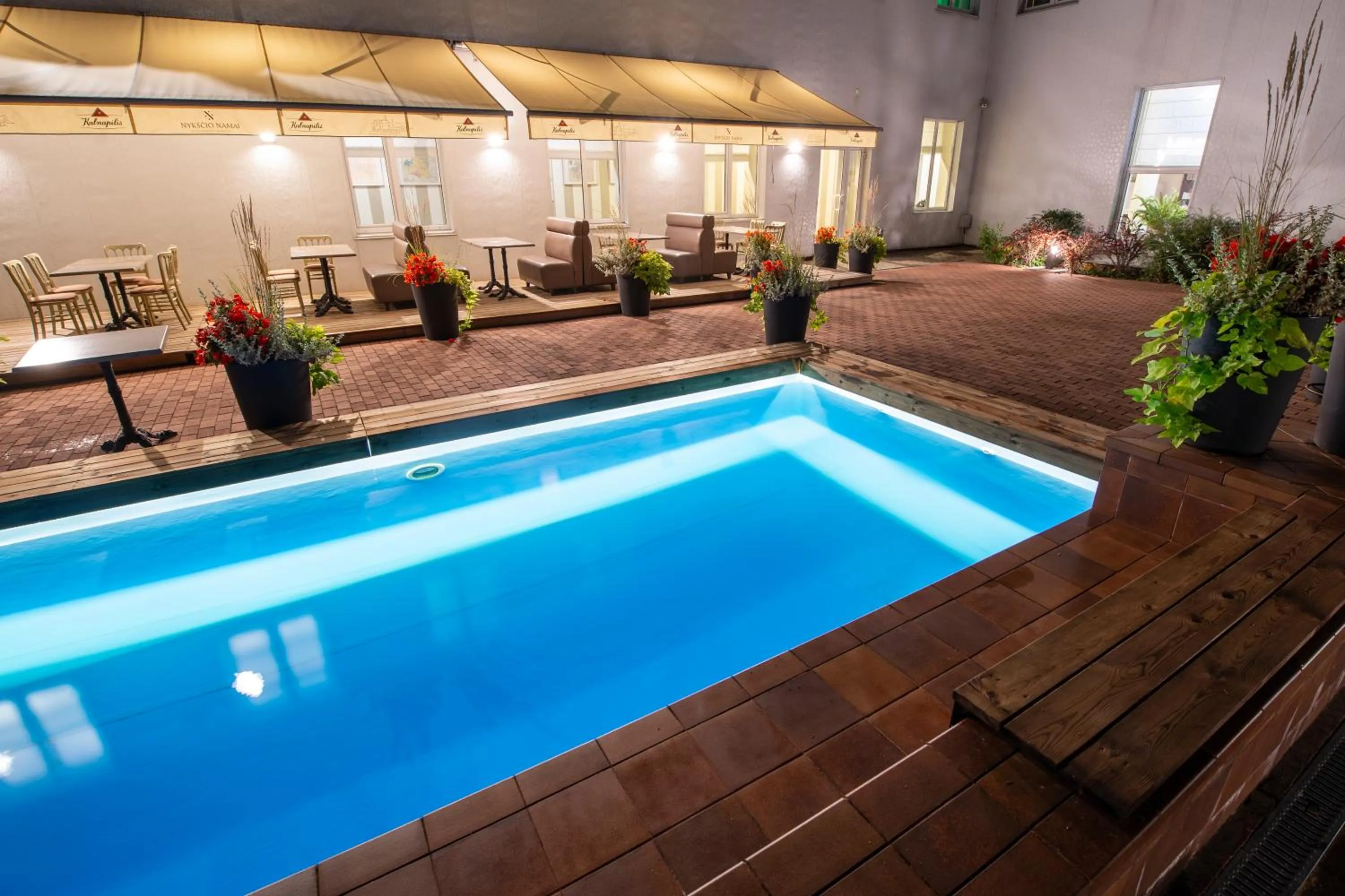 Patio in Nykščio Namai & SPA