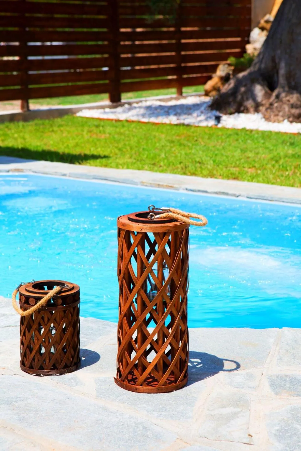 Swimming pool in Salonikiou Beach Apartments & Villas