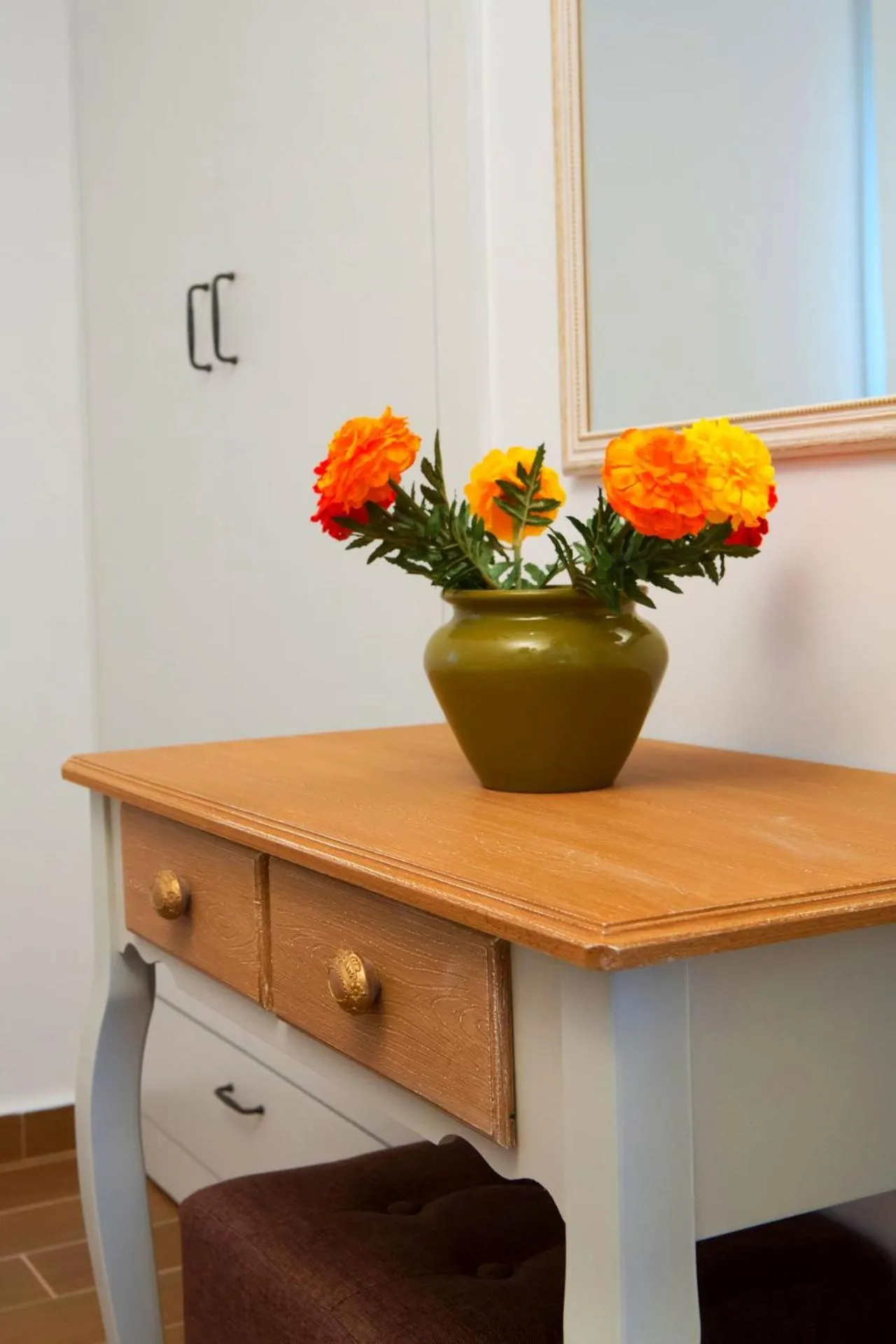 Bedroom in Salonikiou Beach Apartments & Villas