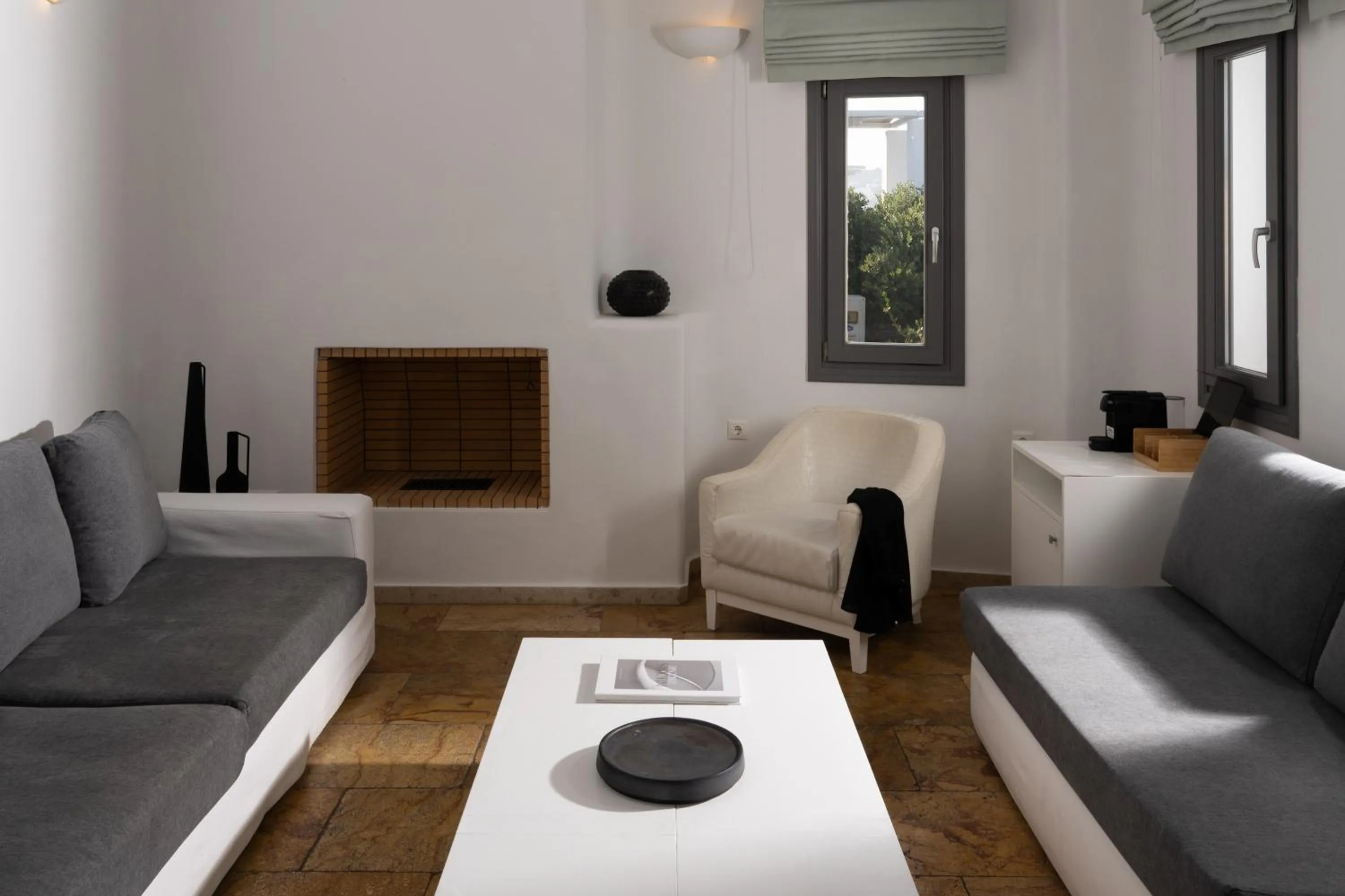 Living room in Santorini Princess Presidential Suites