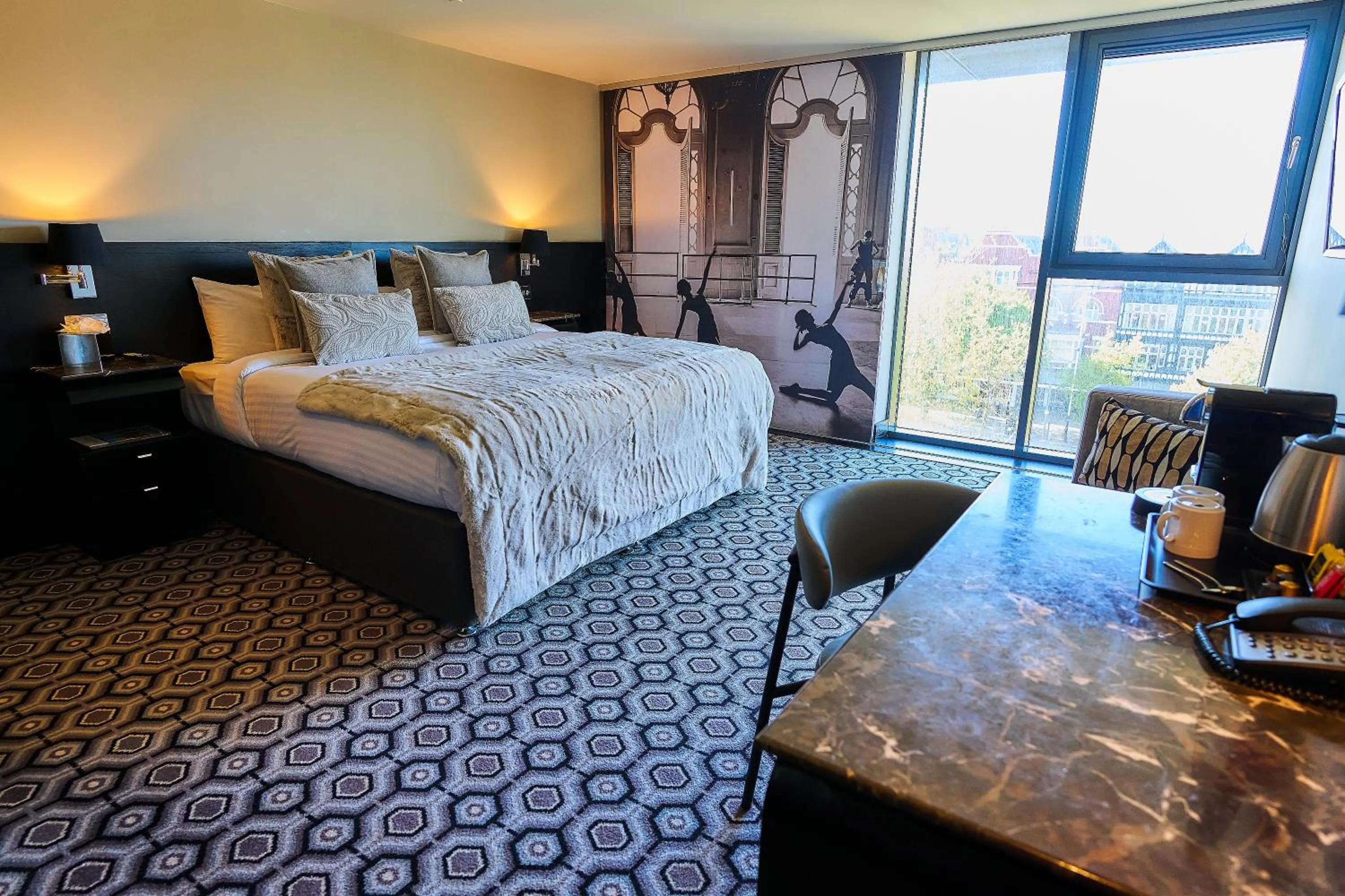 Bed in The Vincent Hotel