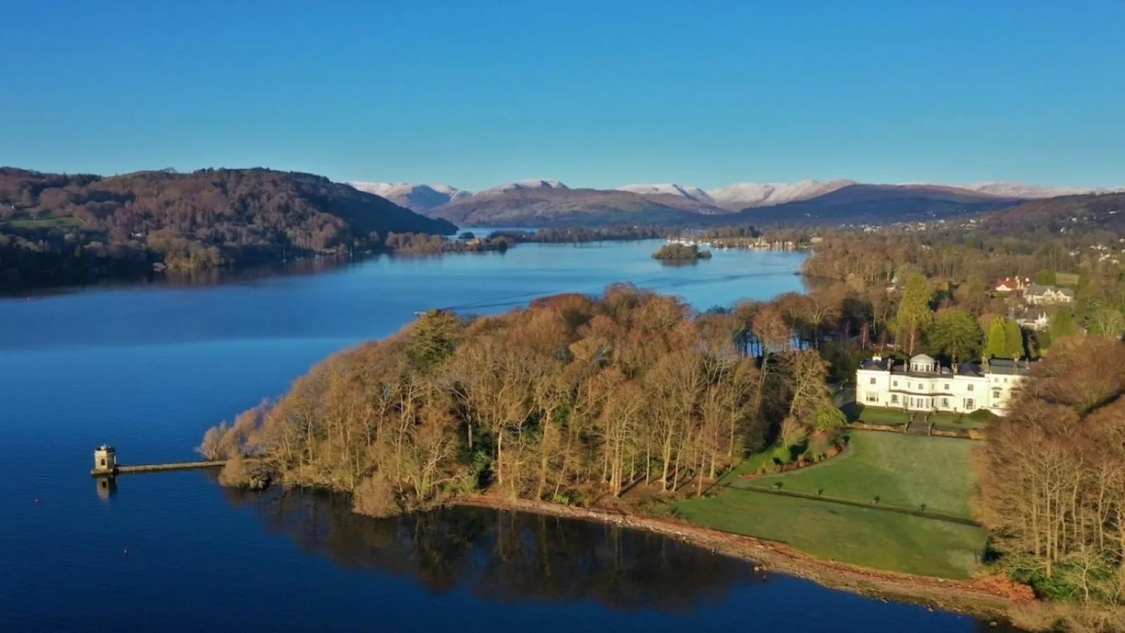 Property building in Storrs Hall Hotel on the shore of Lake Windermere