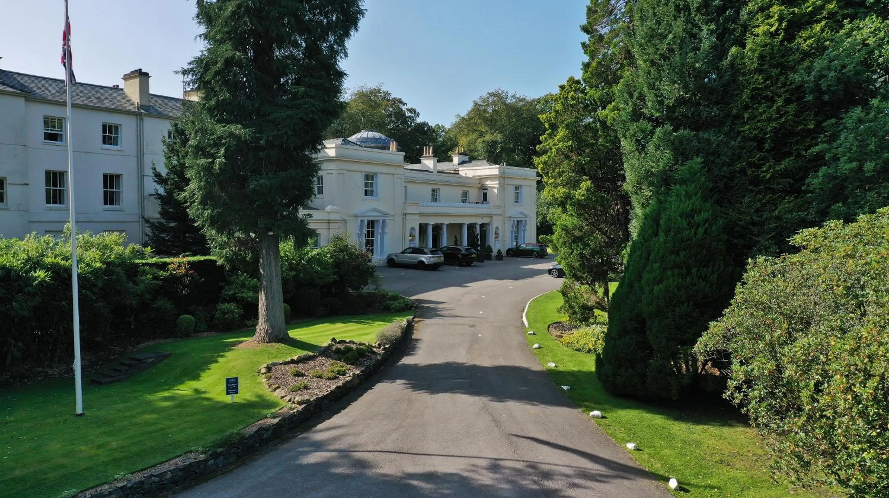 Property building in Storrs Hall Hotel on the shore of Lake Windermere