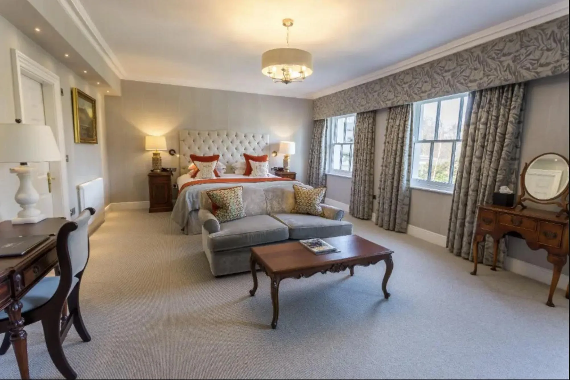 Photo of the whole room, Bed in Storrs Hall Hotel on the shore of Lake Windermere