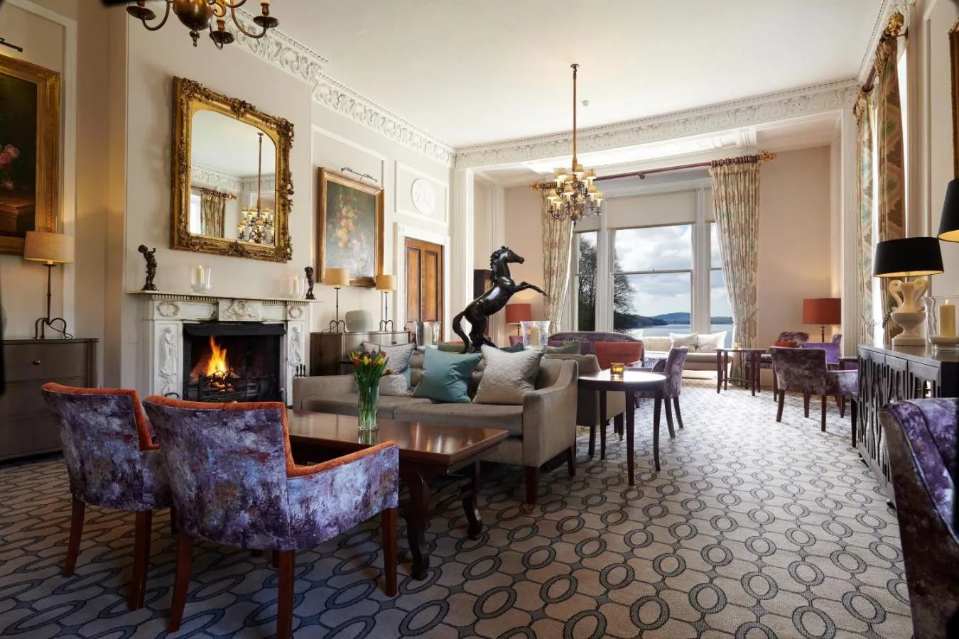 Property building in Storrs Hall Hotel on the shore of Lake Windermere