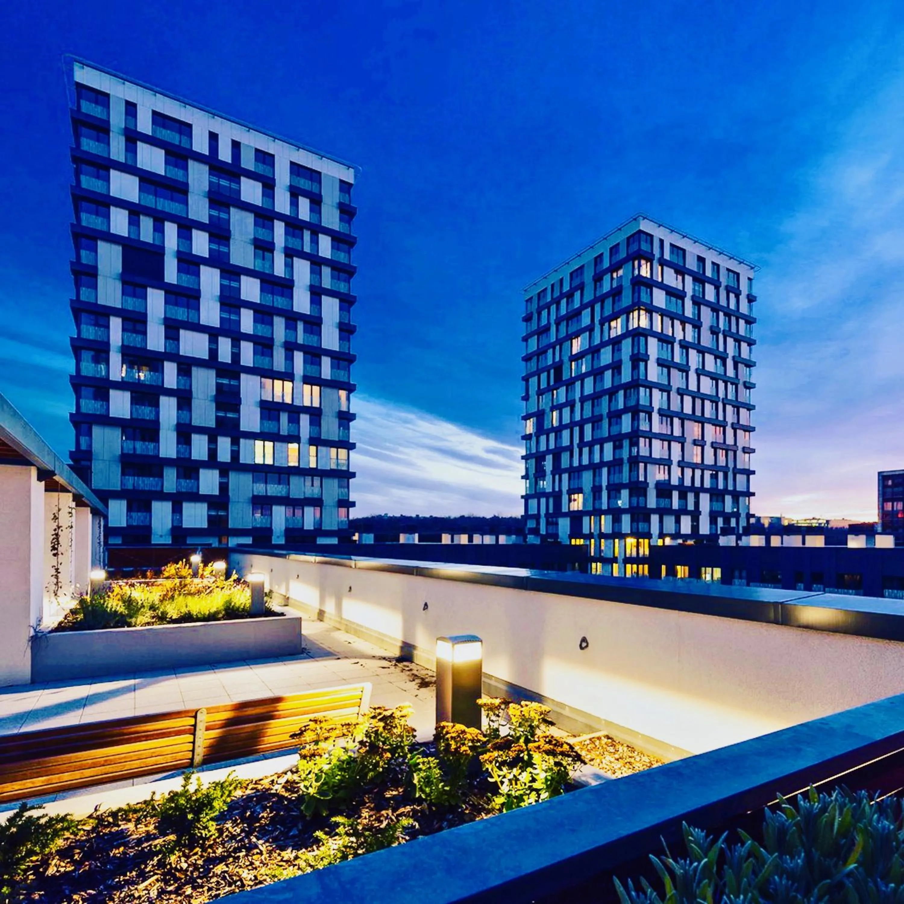 Bird's eye view in ART Garden Towers Prague