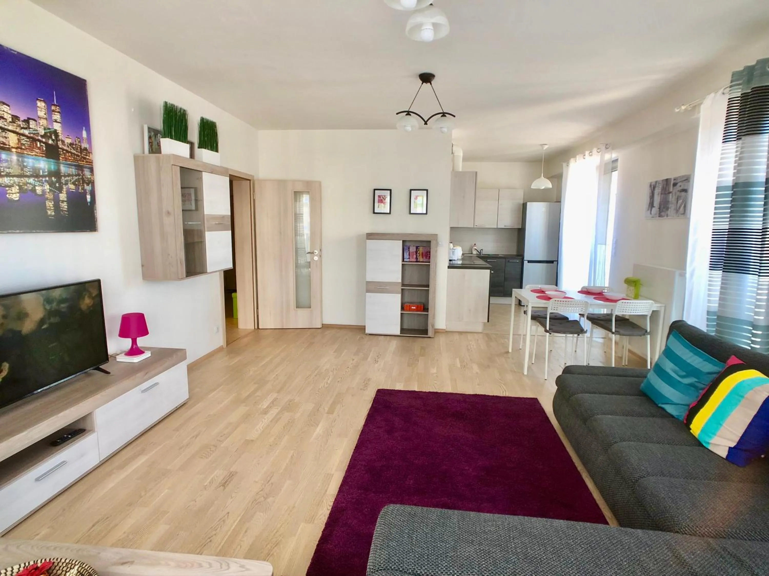 Communal lounge/ TV room in ART Garden Towers Prague