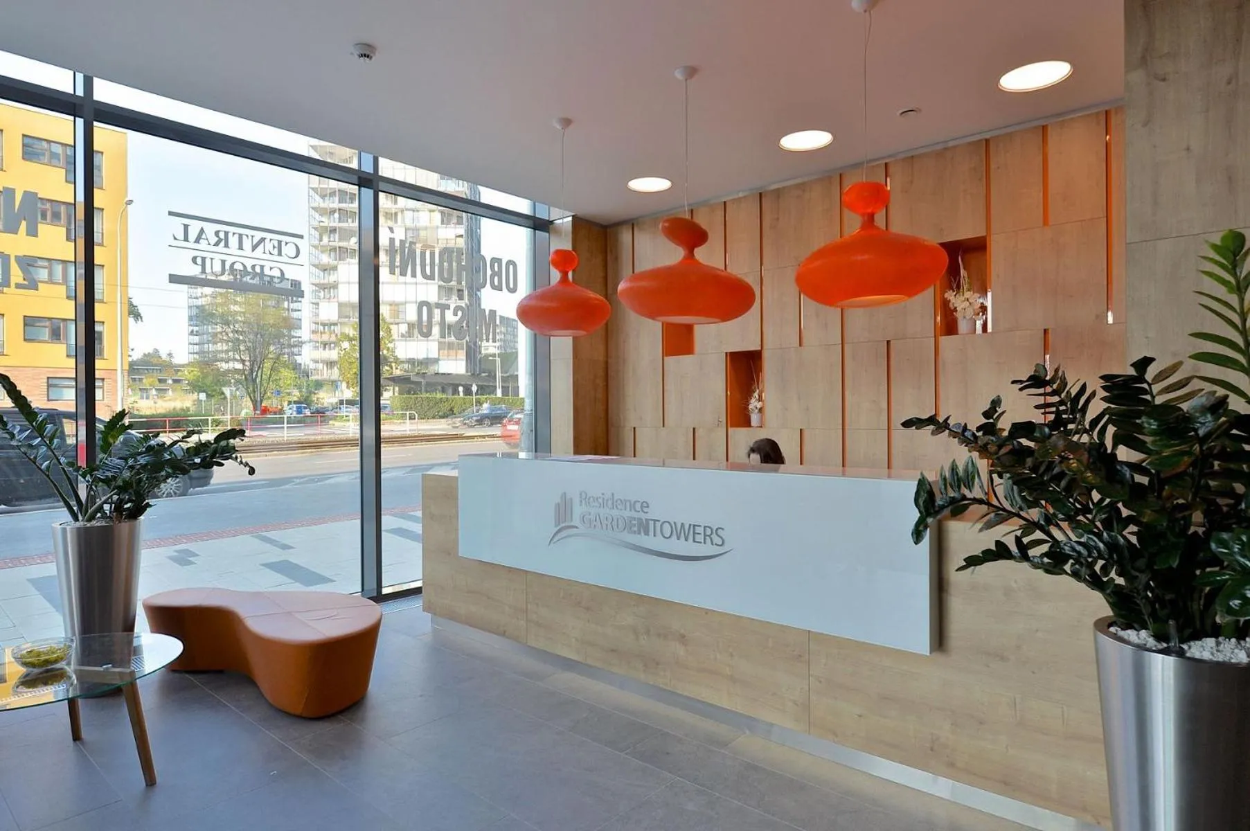 Communal lounge/ TV room in ART Garden Towers Prague