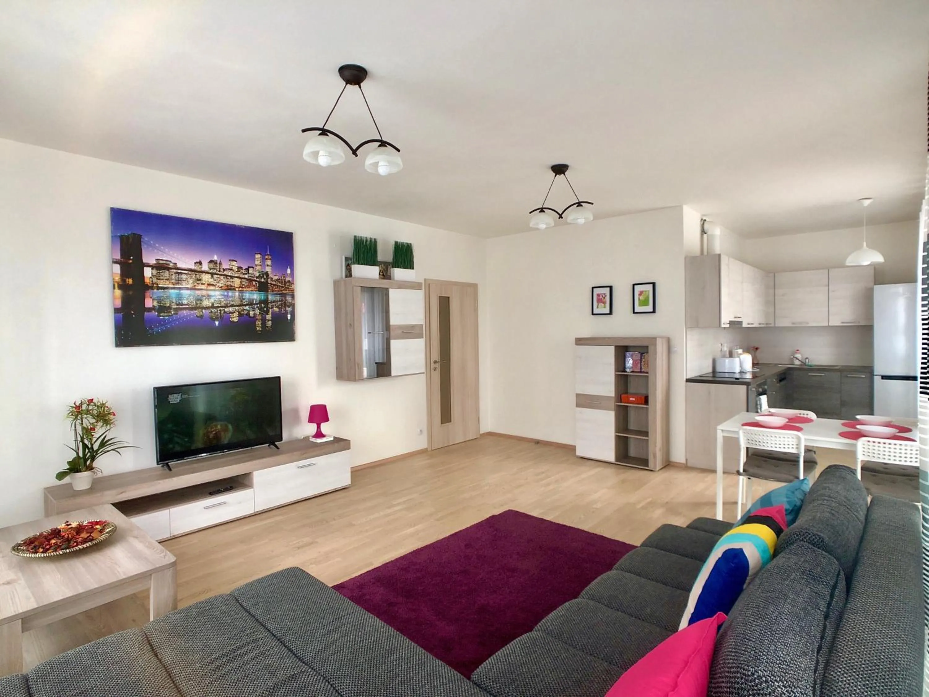 Communal lounge/ TV room in ART Garden Towers Prague