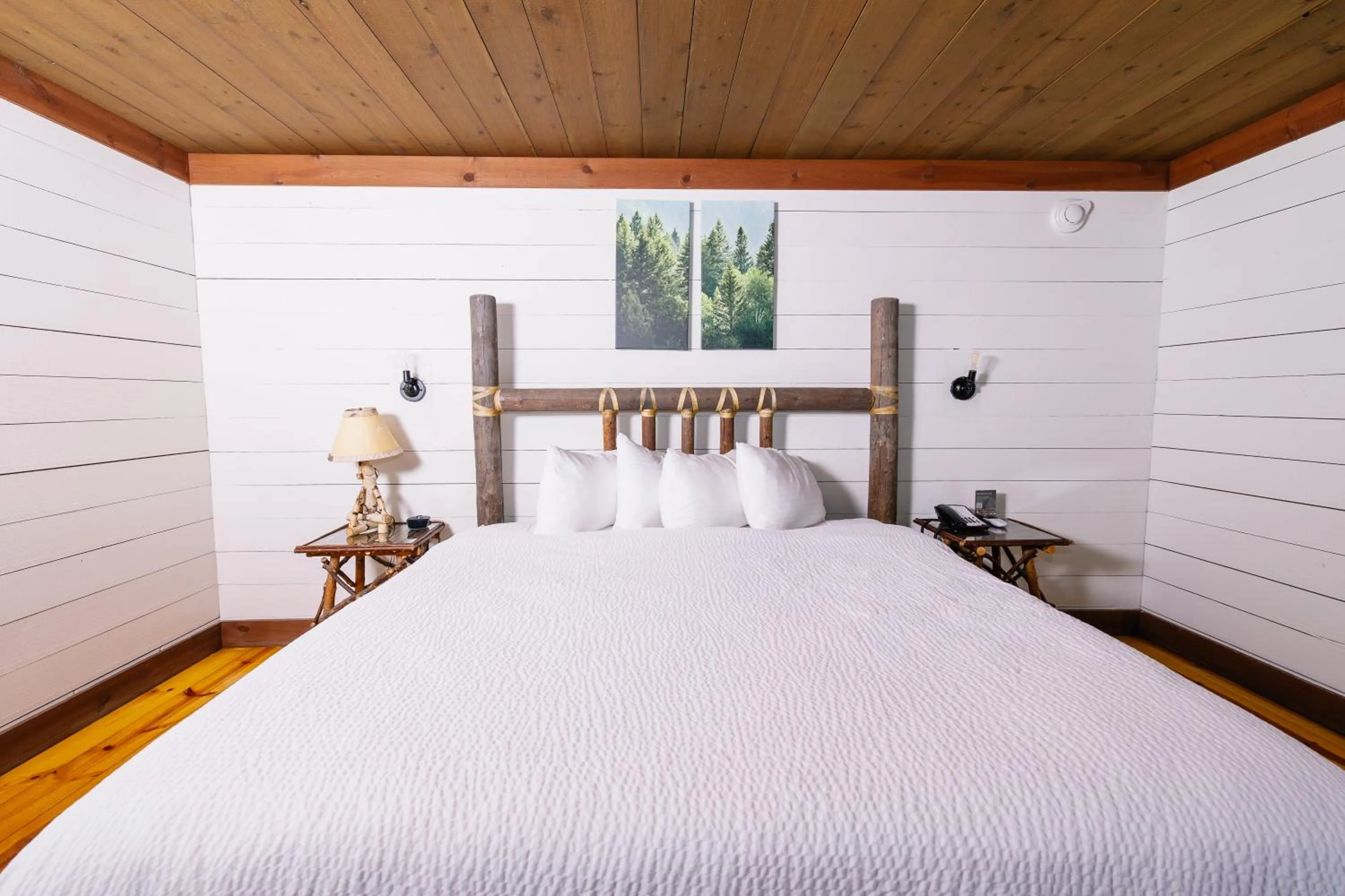 Bed in Drummond Island Resort