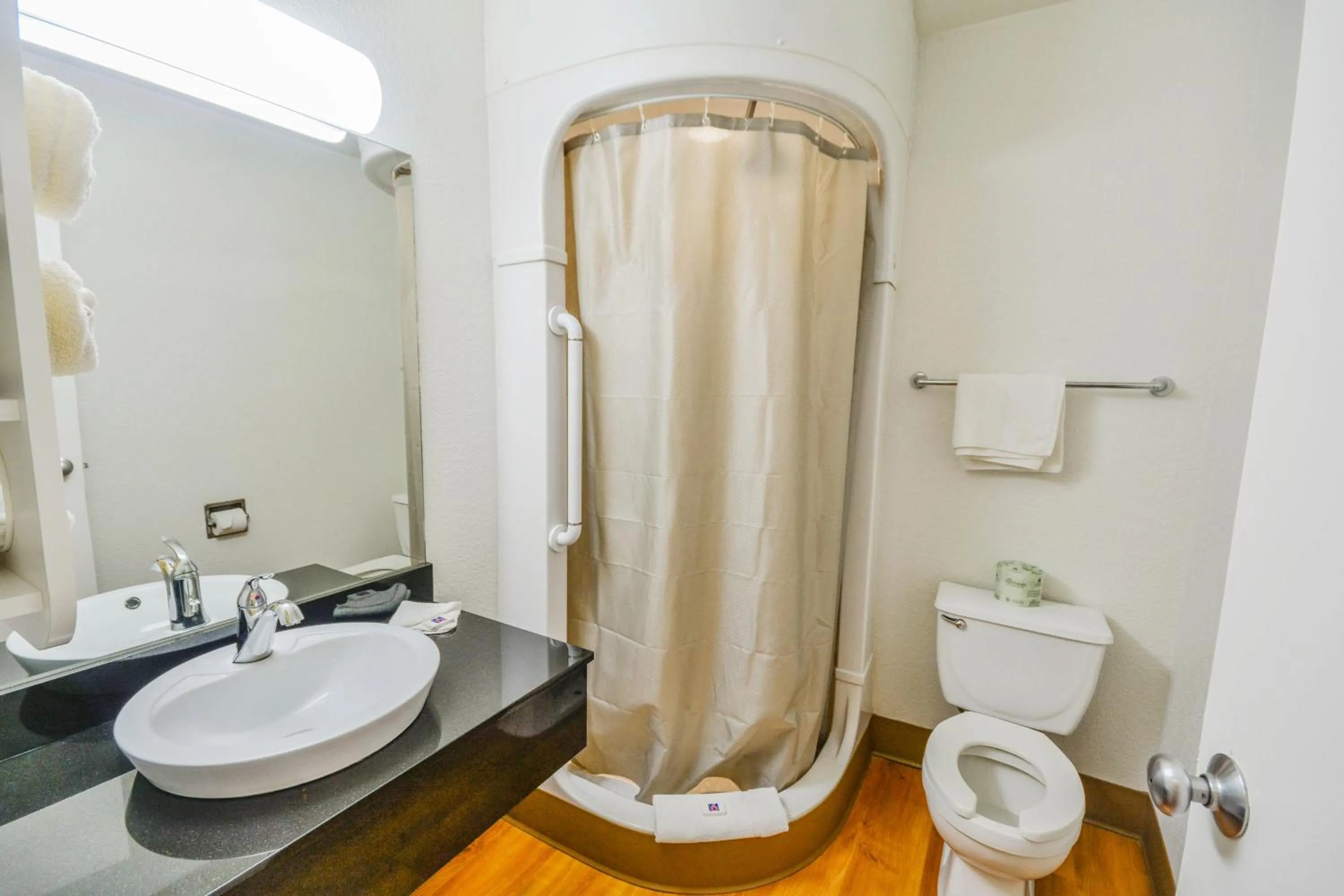 Shower in Motel 6-Huntsville, TX