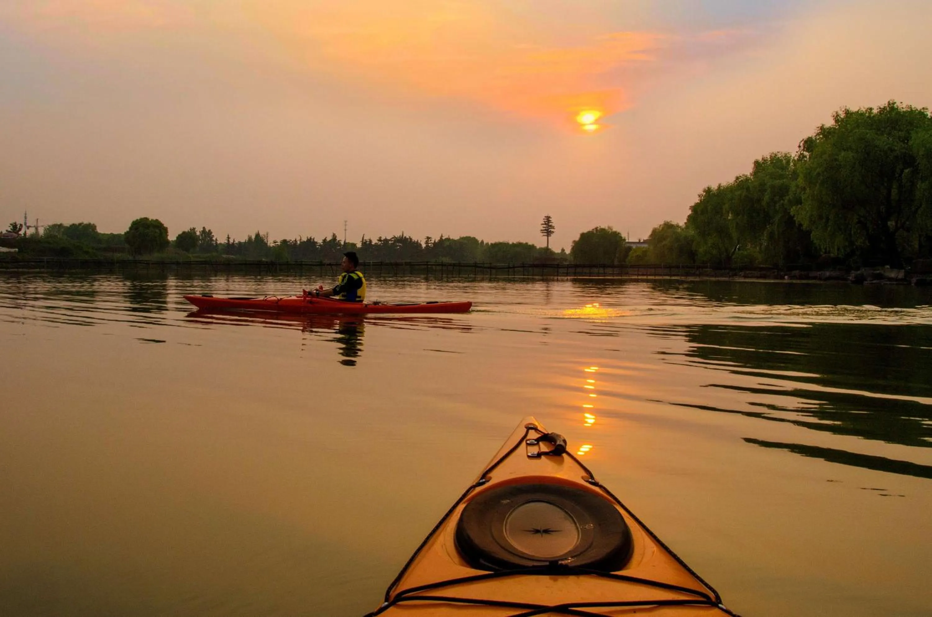 Sunset in Suzhou Tongli Lake View Hotel
