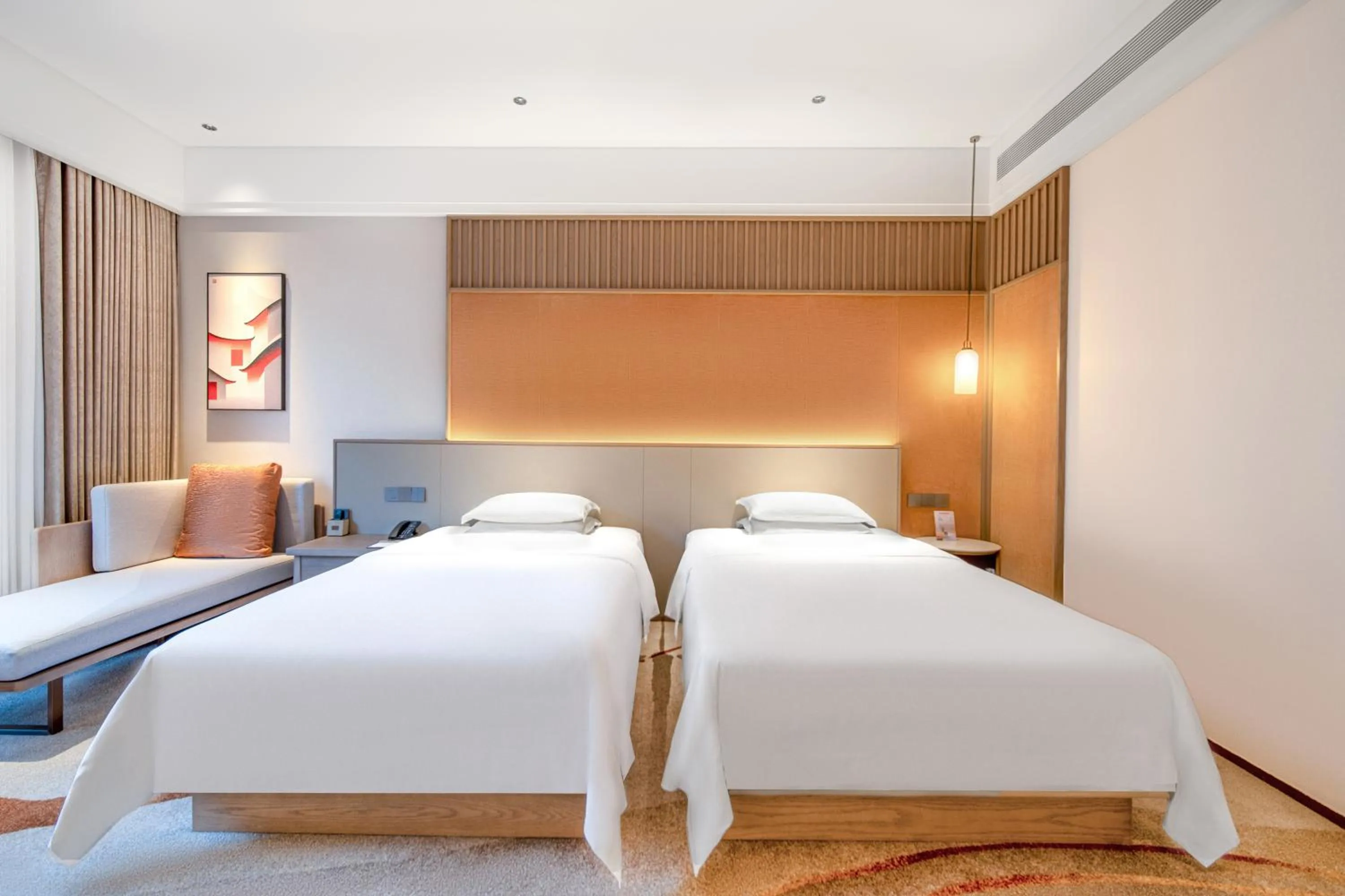 Bed in Suzhou Tongli Lake View Hotel