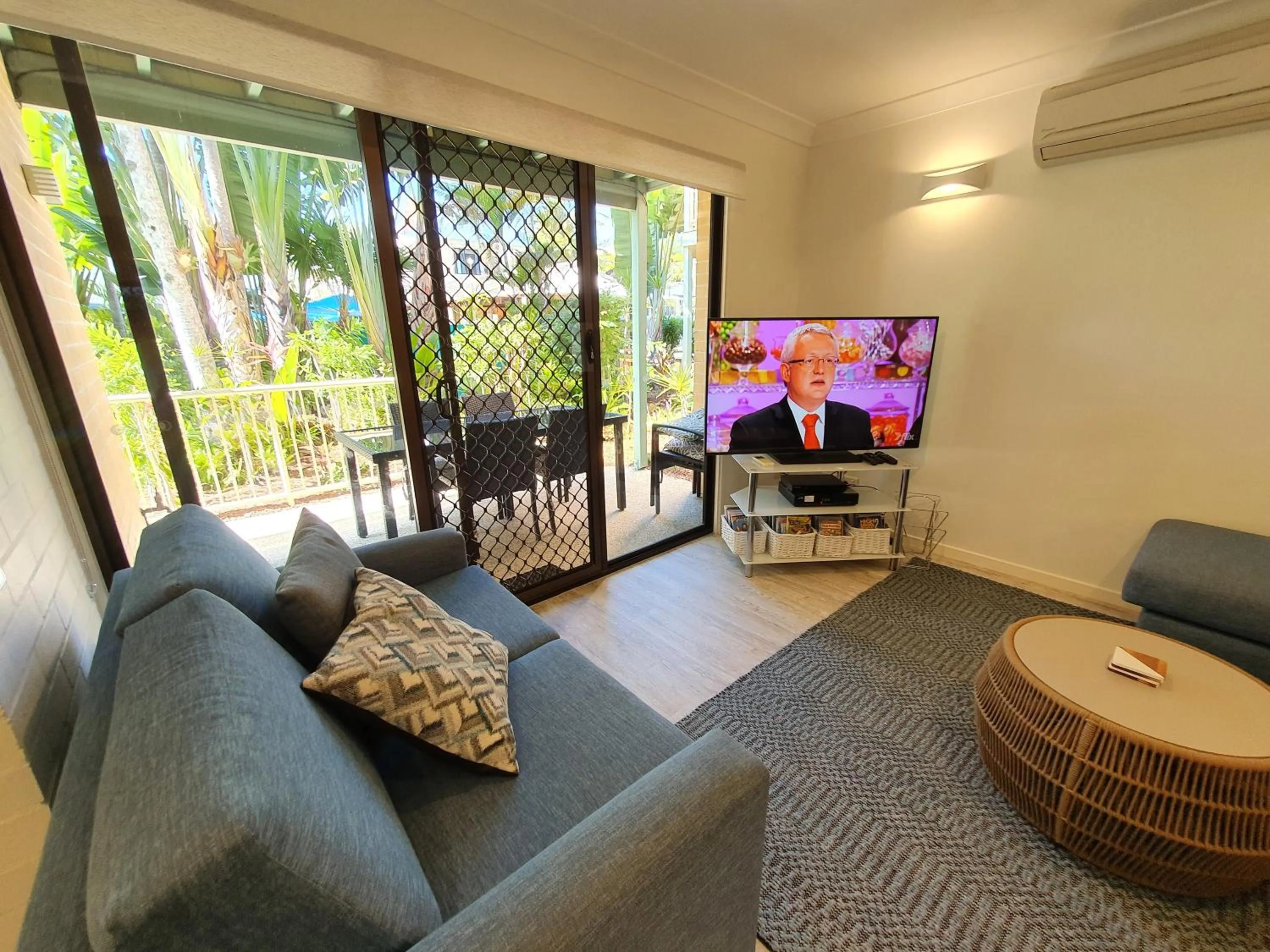 Living room in Noosa Village River Resort