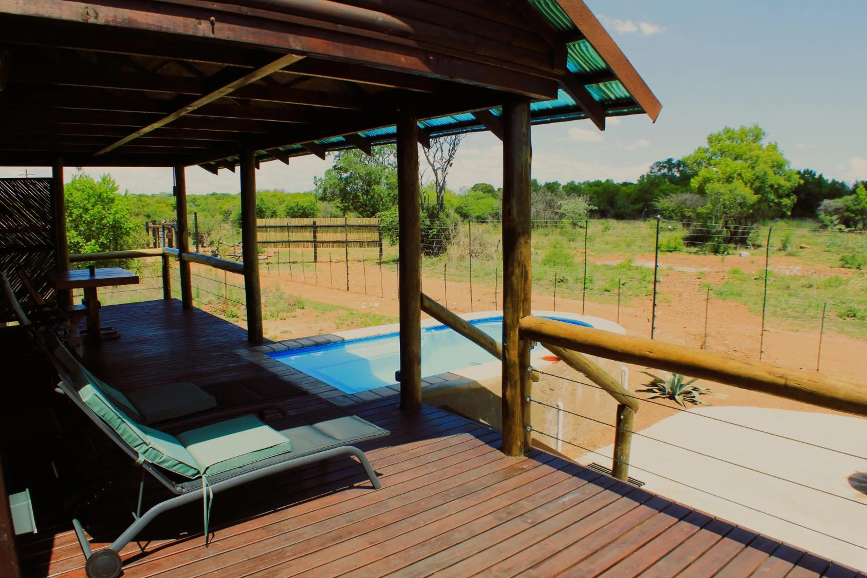 Patio in Abendruhe Lodge