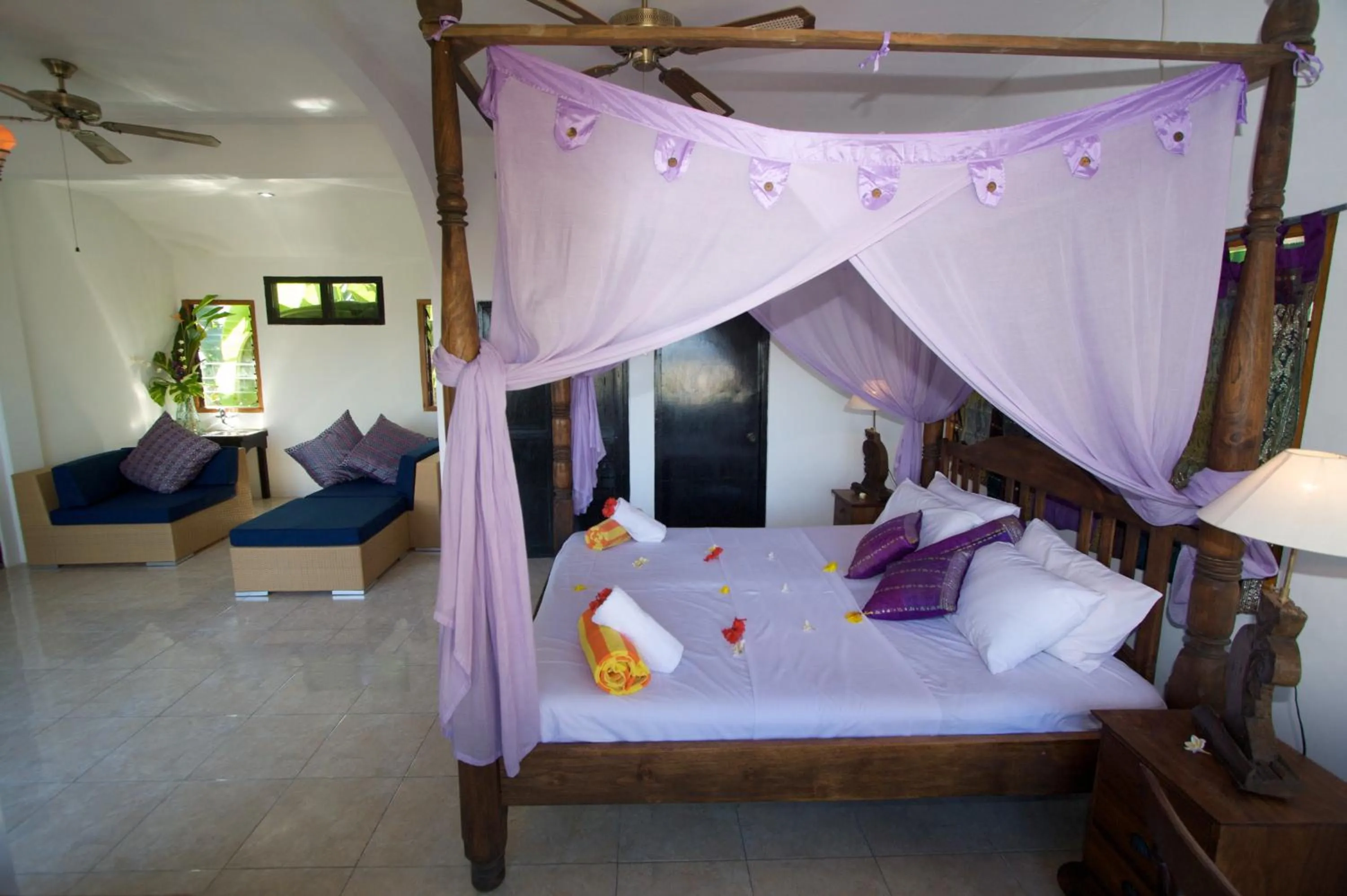 Photo of the whole room, Bed in Puri Oka Beach Bungalows