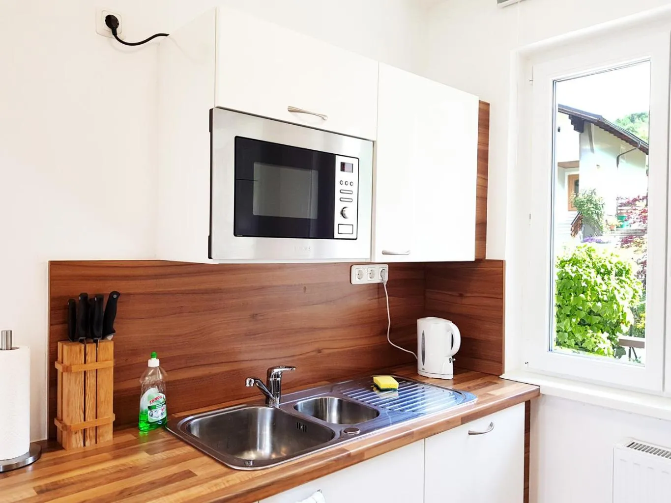 Kitchen or kitchenette in Aparthotel Pan Haus