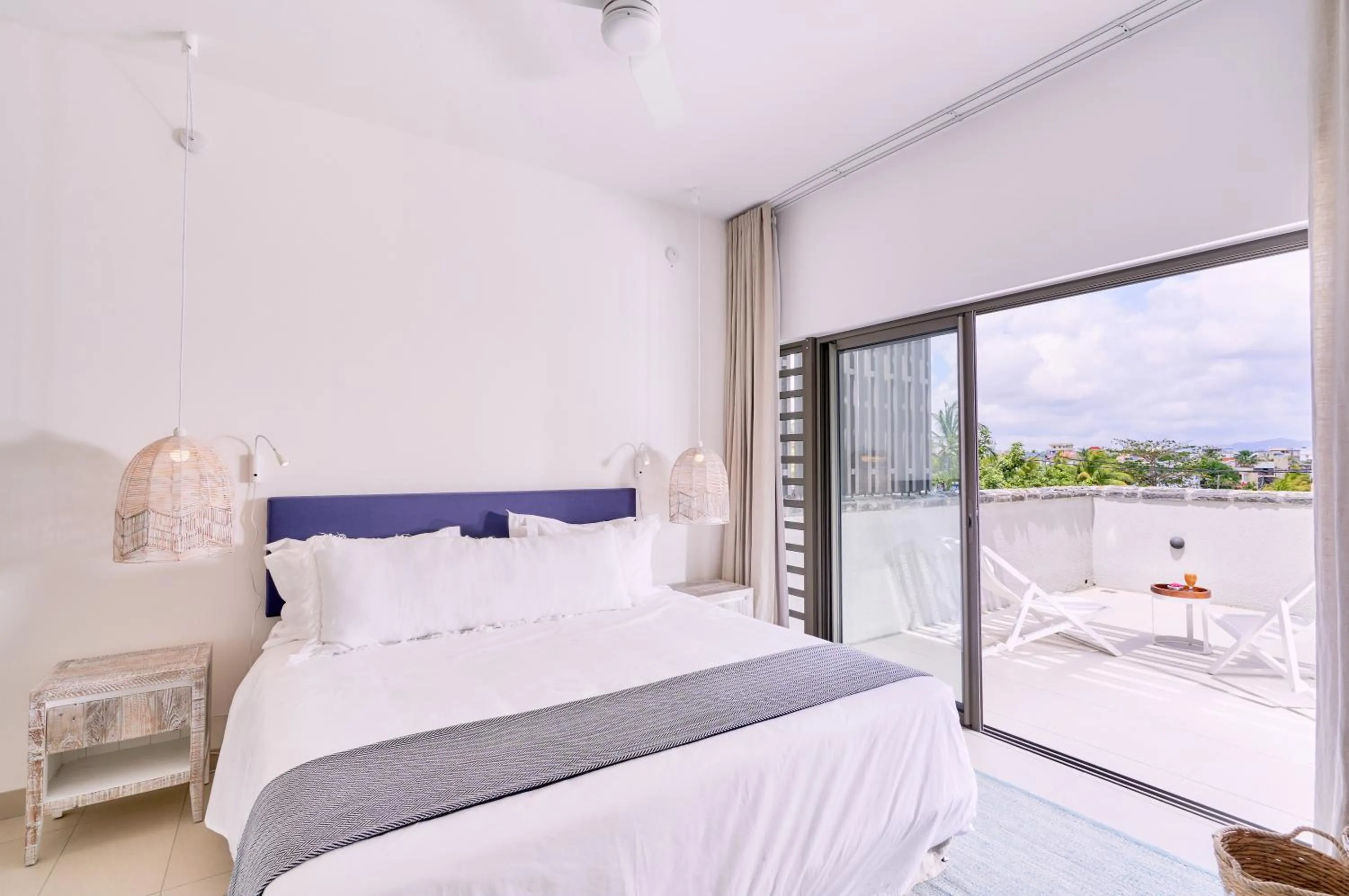 Bed in Les Estivales Beachfront Suites & Penthouses by LOV Mauritius