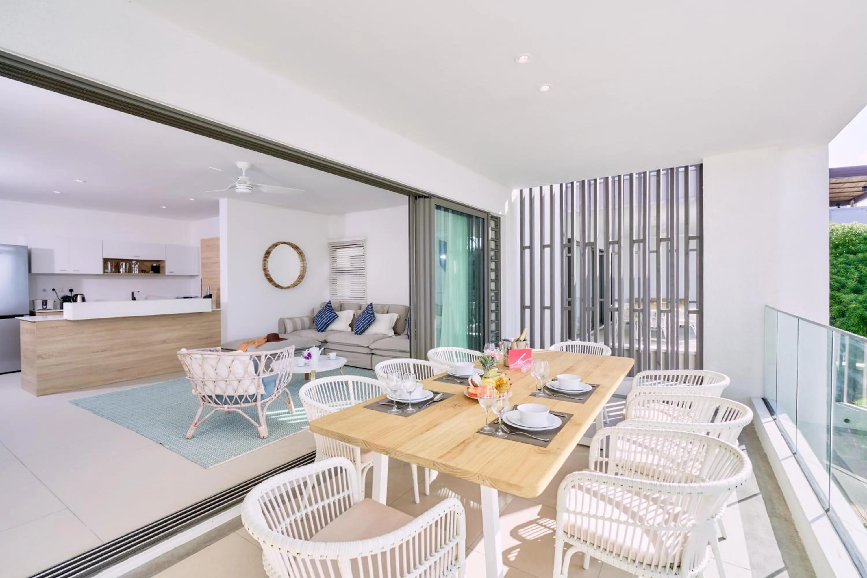 Kitchen or kitchenette in Les Estivales Beachfront Suites & Penthouses by LOV Mauritius