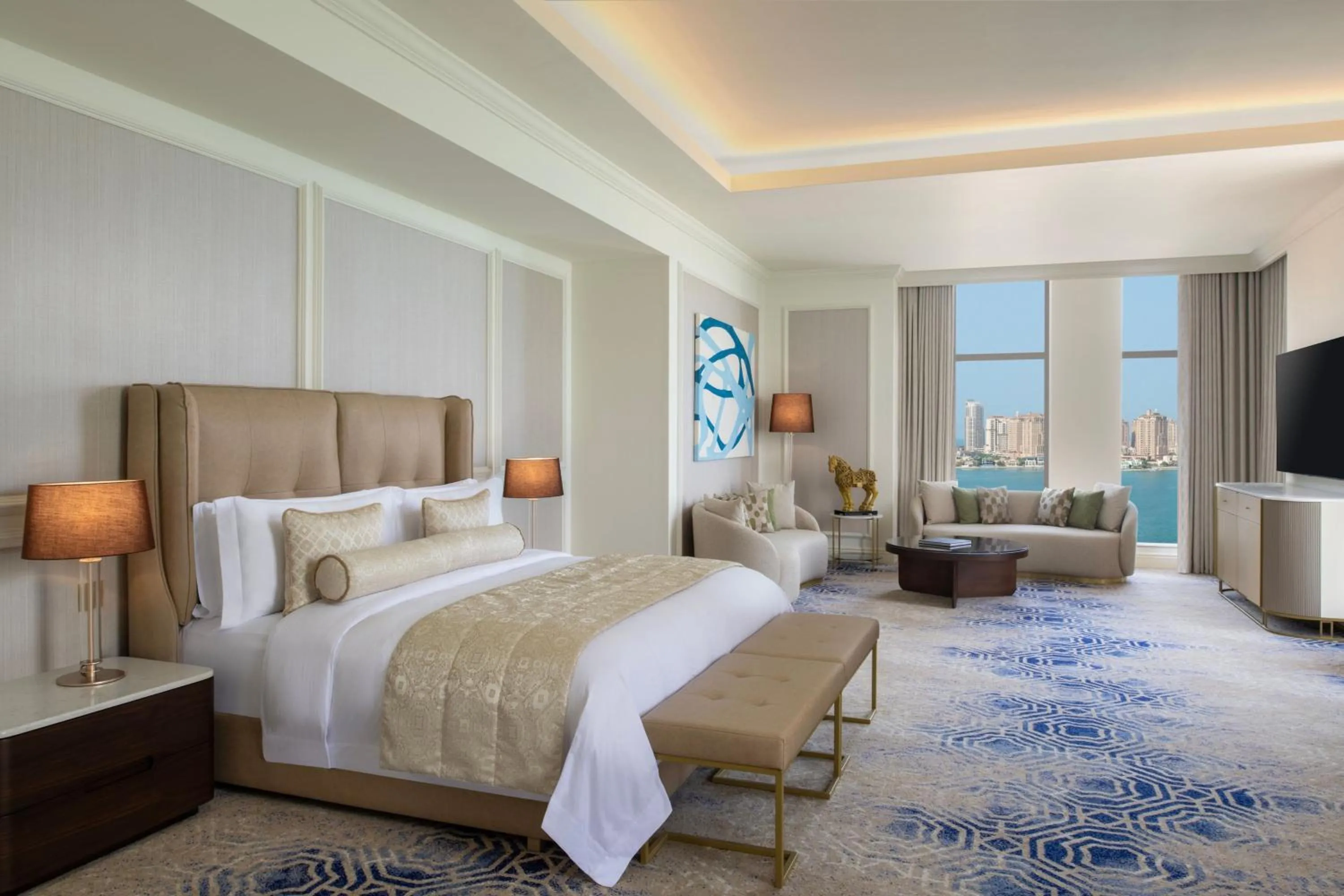 Bedroom, Bed in The St. Regis Doha