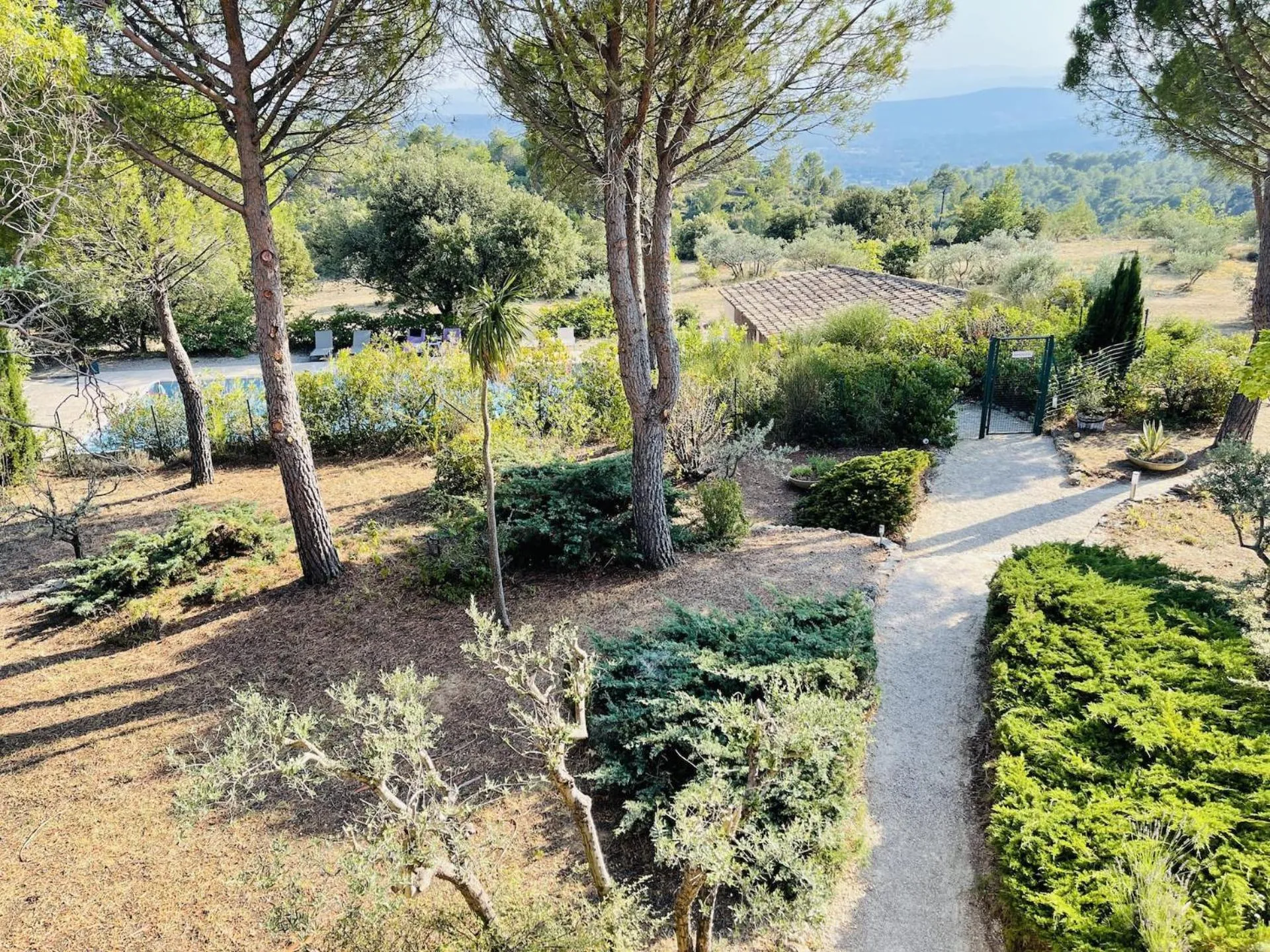Garden view in Le Mas des Collines
