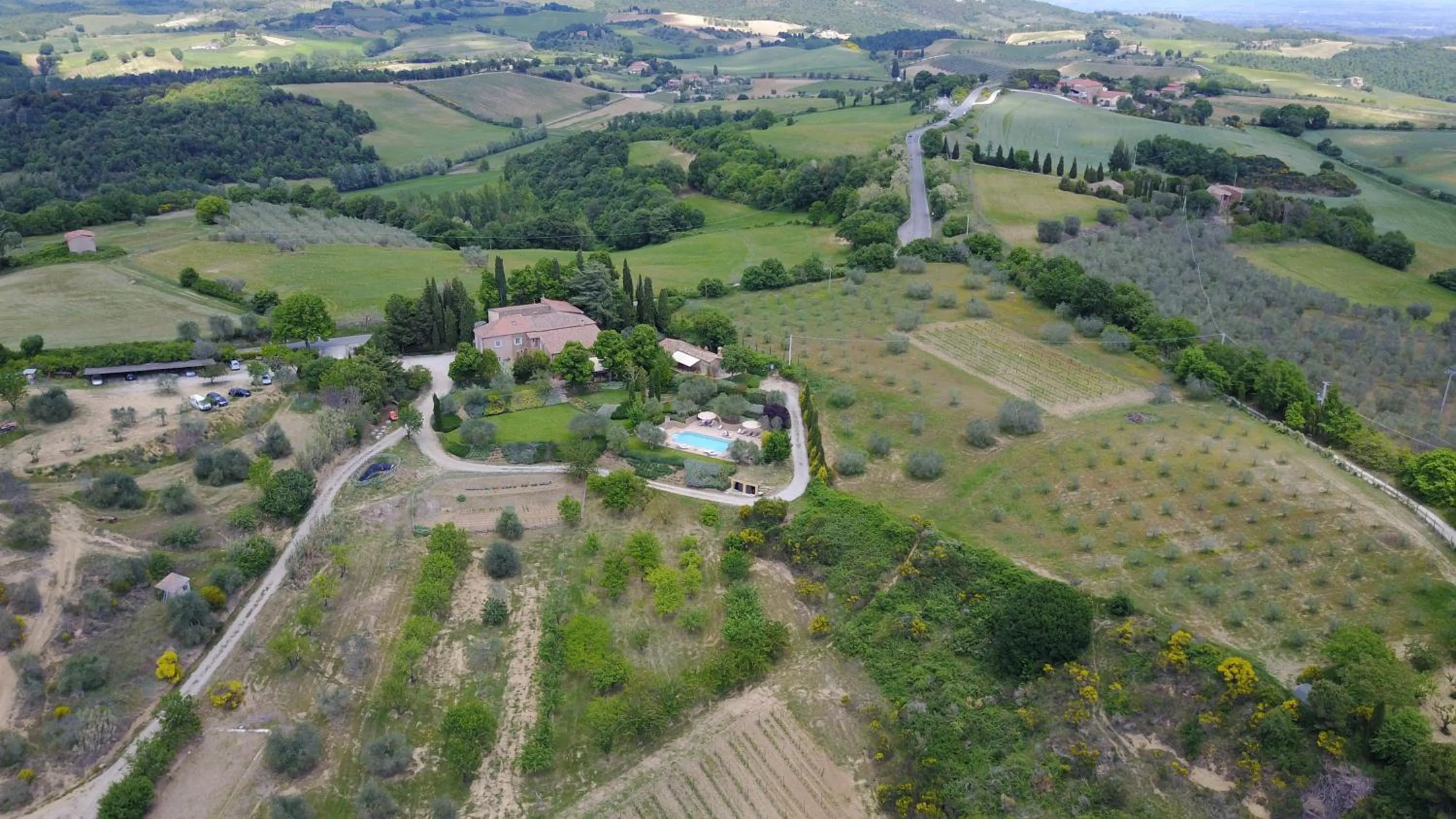 Bird's eye view in Tenuta Santo Pietro