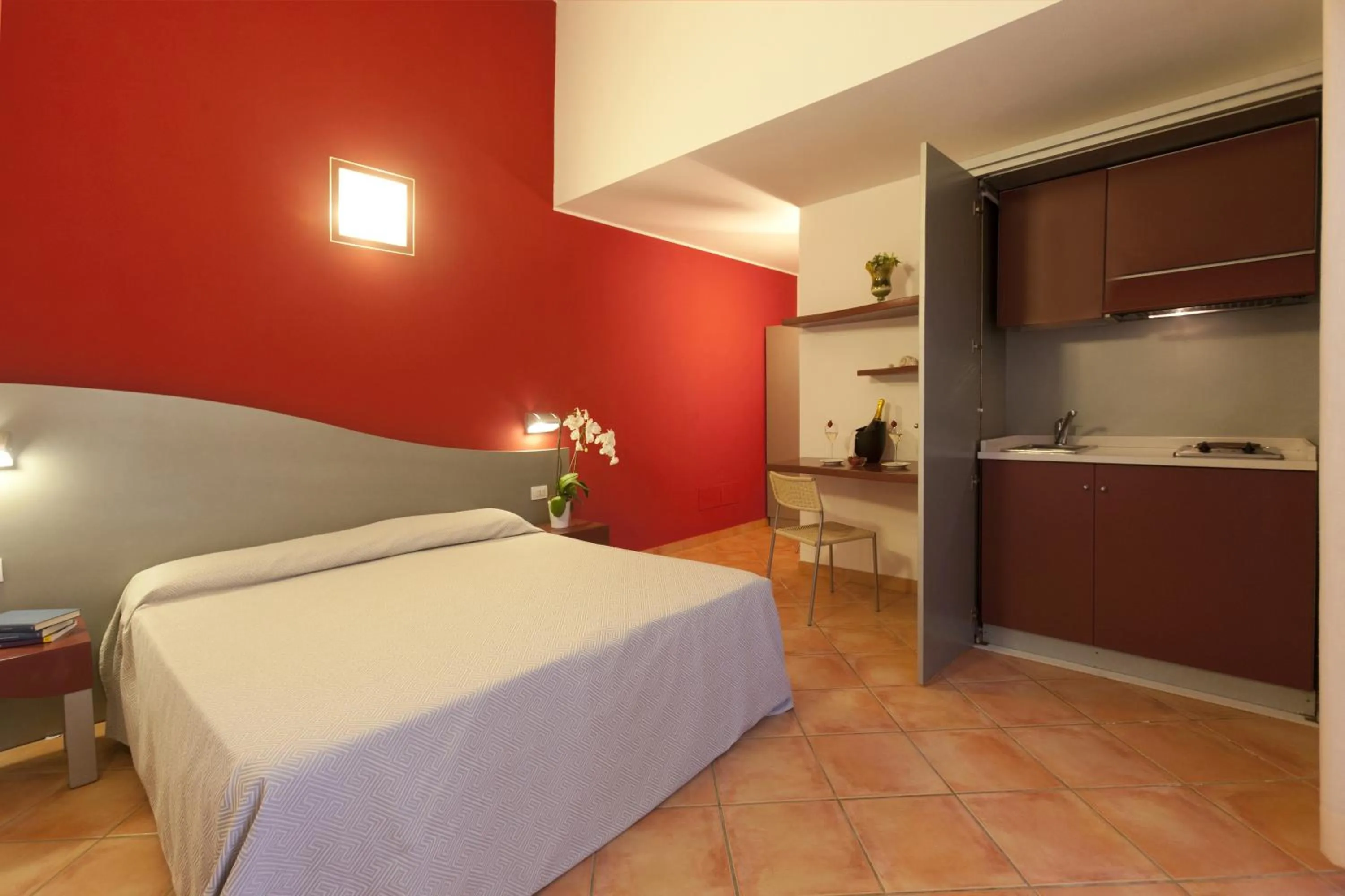 Kitchen or kitchenette, Bed in Residence Pineta