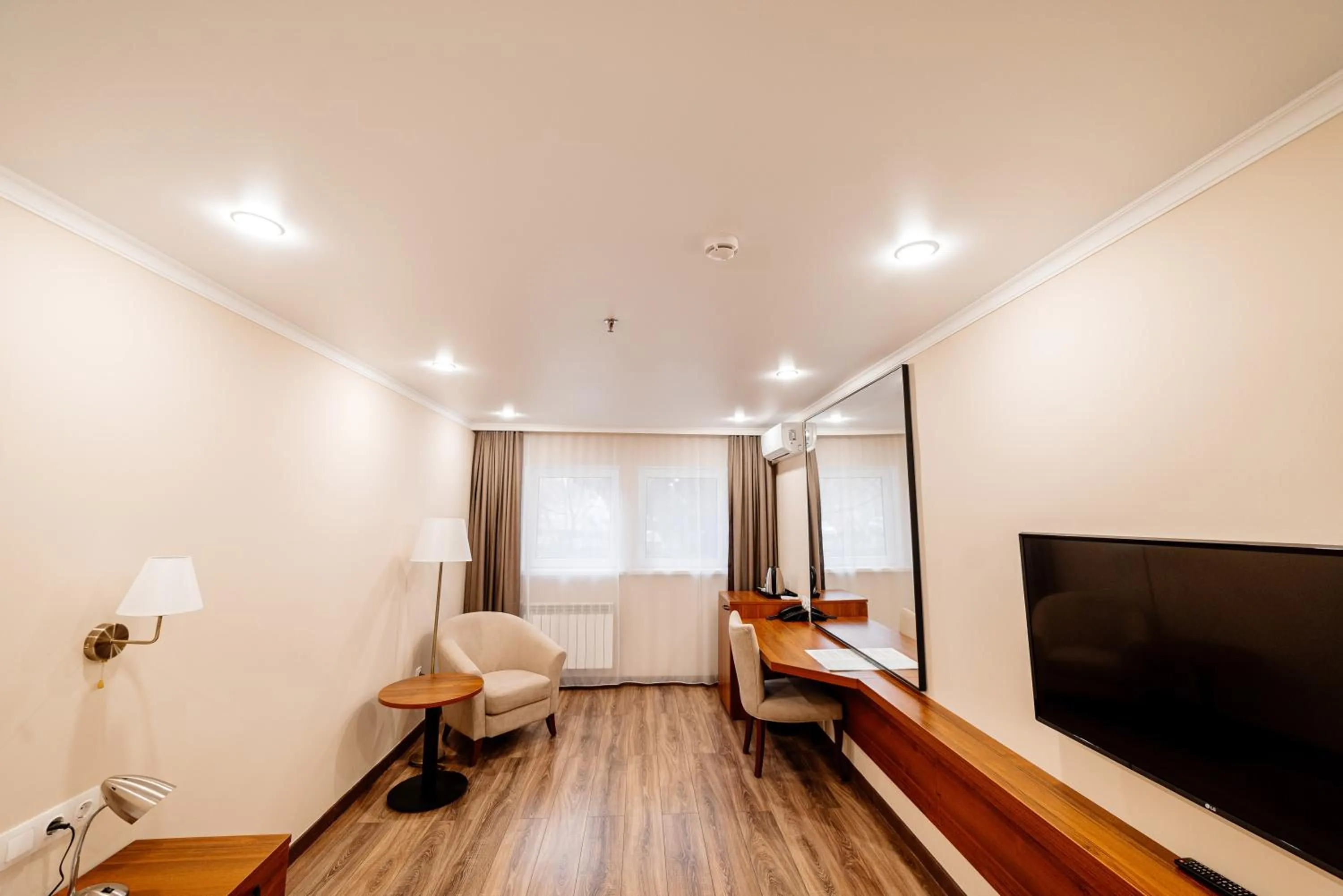 Communal lounge/ TV room in Chagala Hotel Uralsk