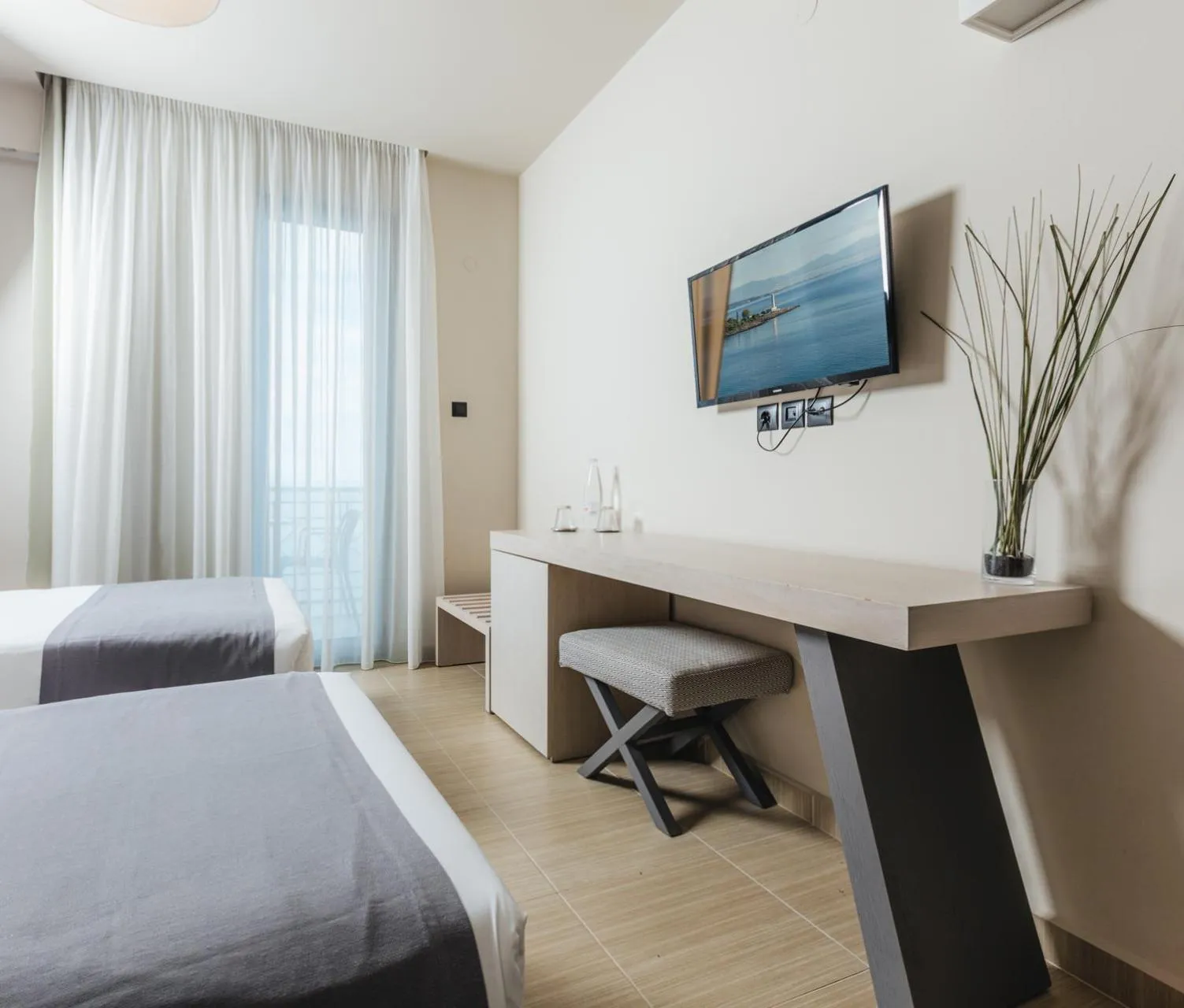 furniture, Bed in Infinity Hotel Gytheio