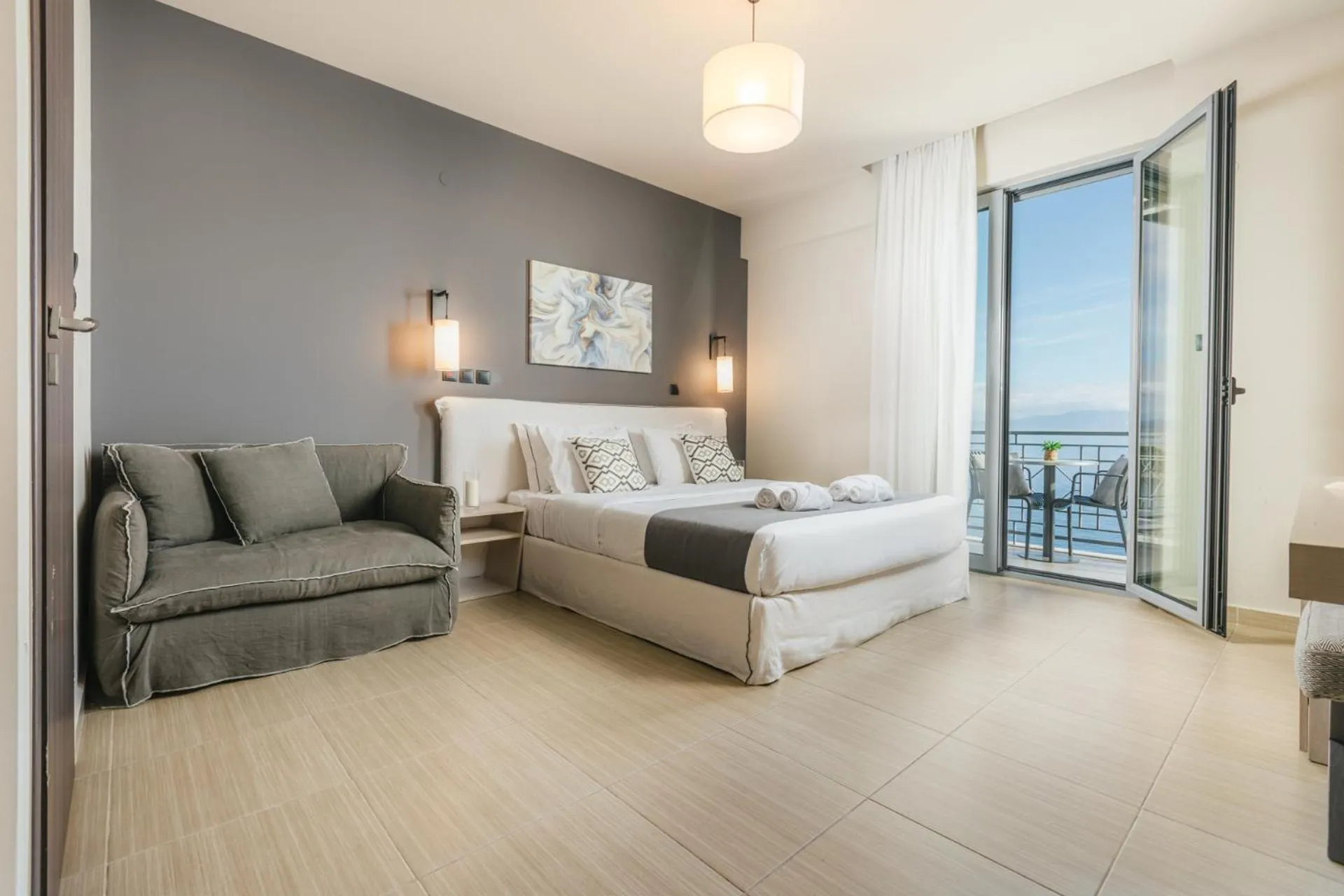 room service, Bed in Infinity Hotel Gytheio