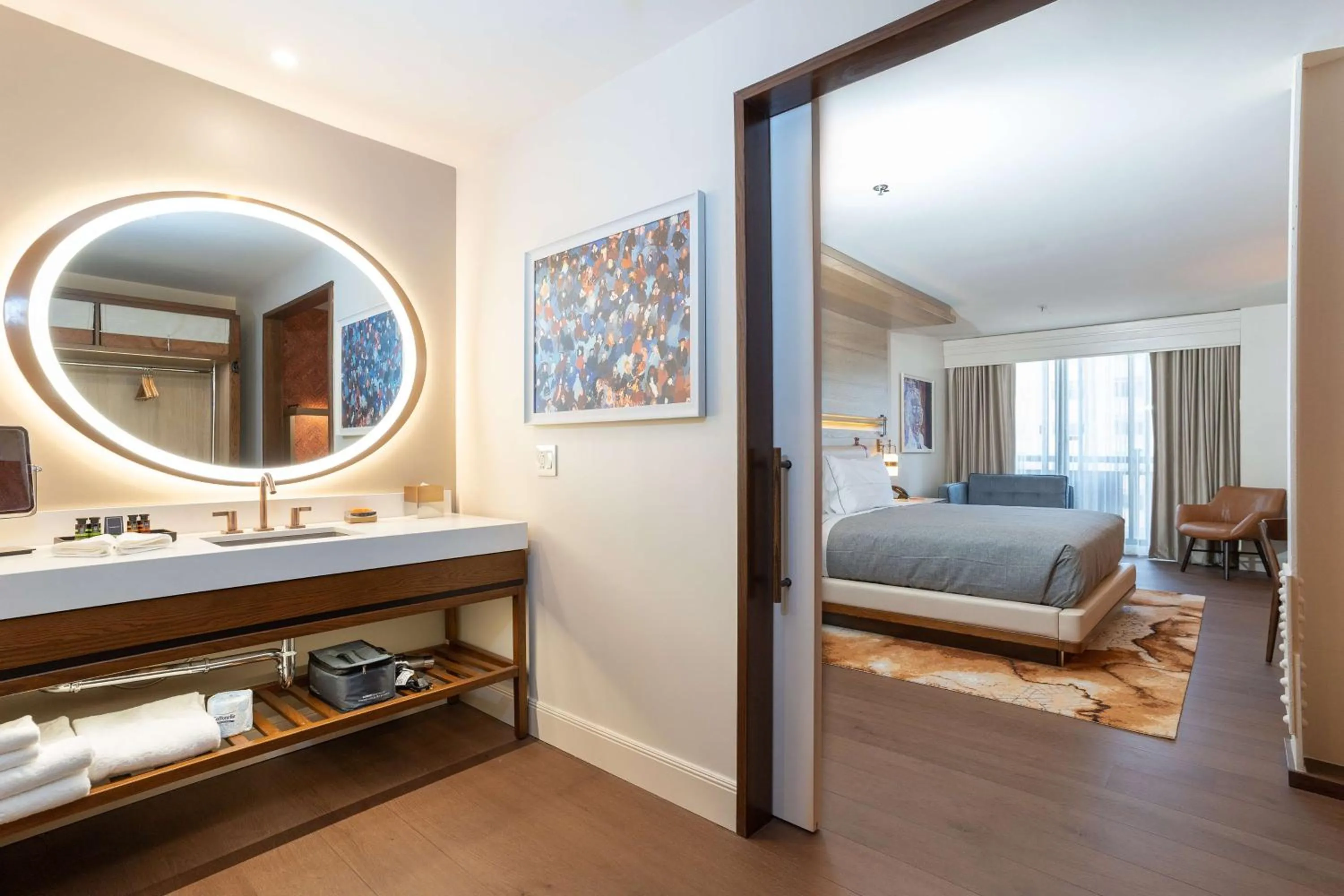 Bathroom, Bed in Canopy by Hilton Washington DC Embassy Row