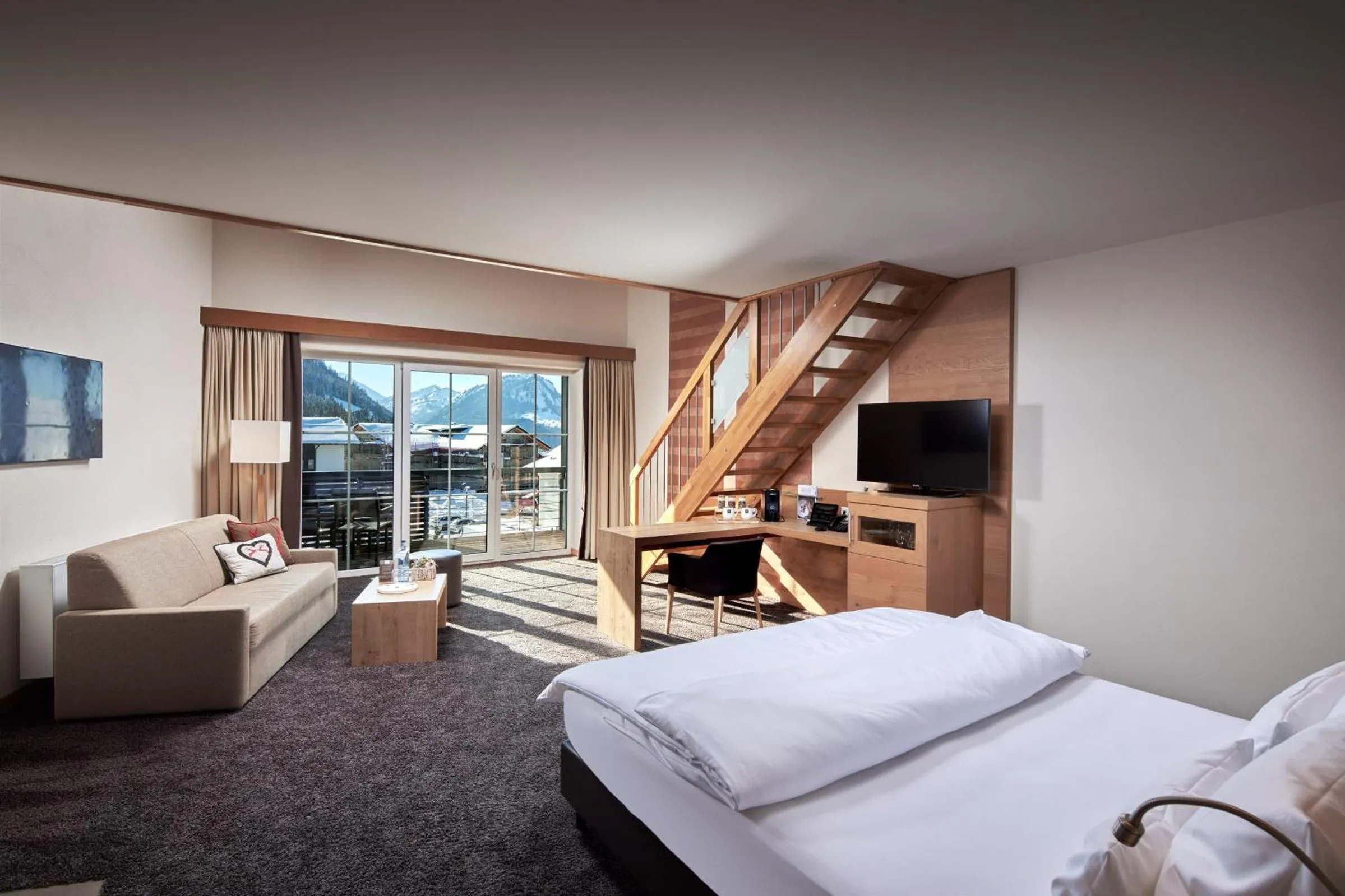 Photo of the whole room, Bed in Panoramahotel Oberjoch