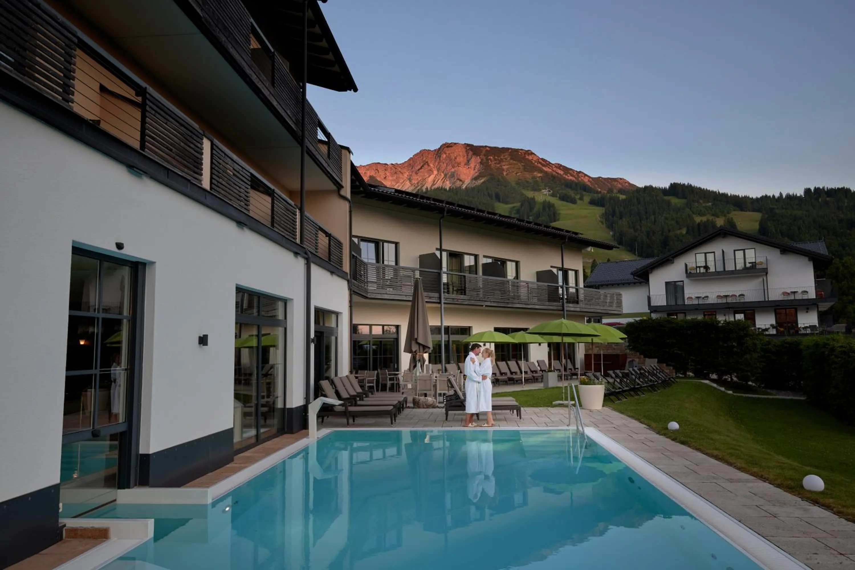 Swimming pool in Panoramahotel Oberjoch