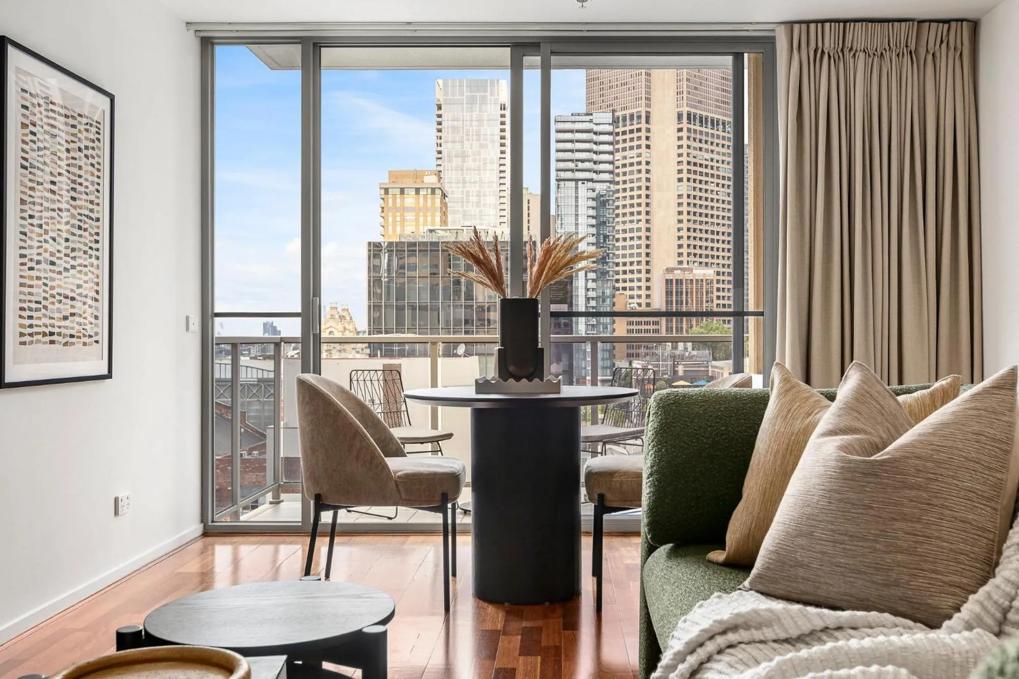 Living room in Nolo Apartments Lonsdale St