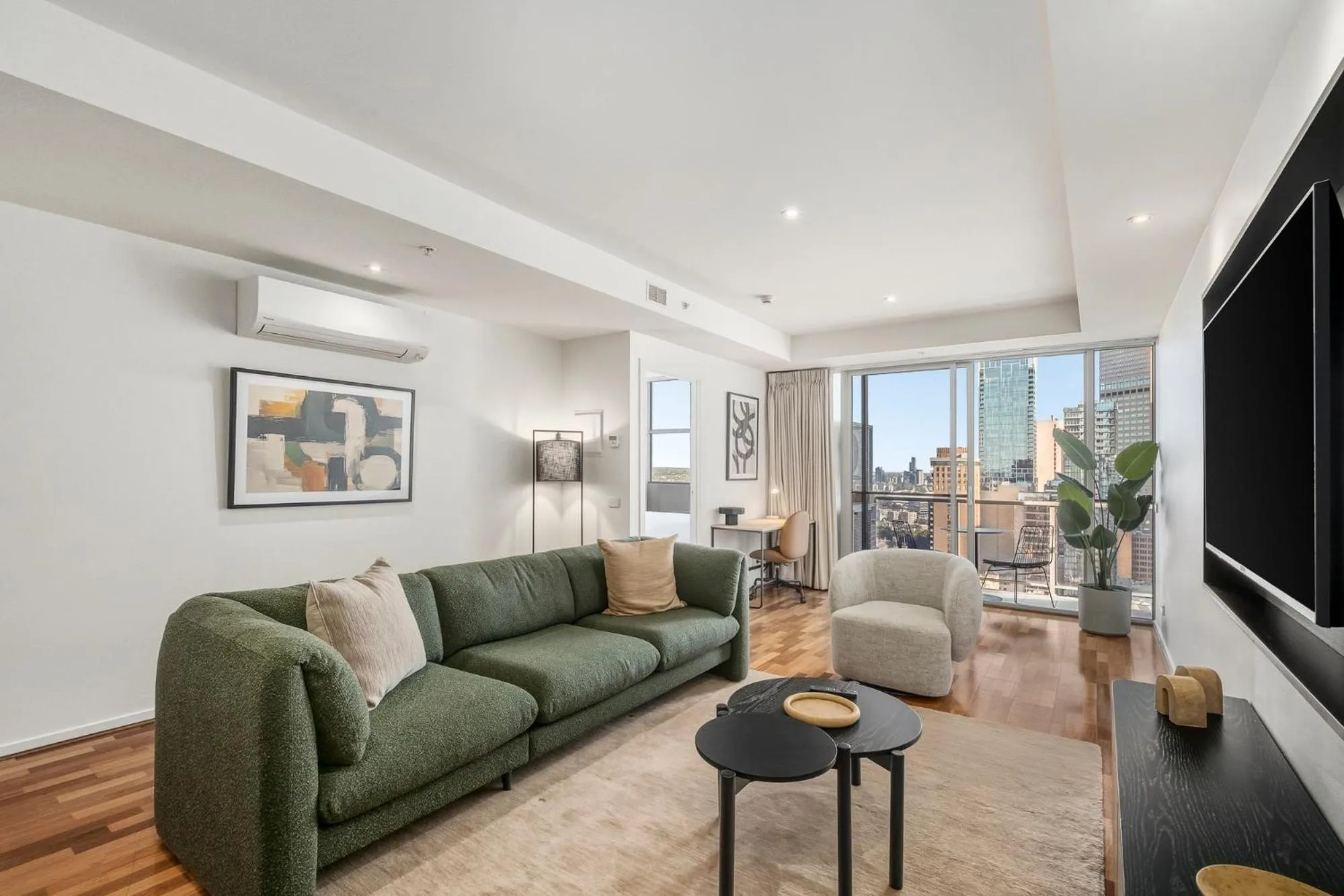 Living room in Nolo Apartments Lonsdale St