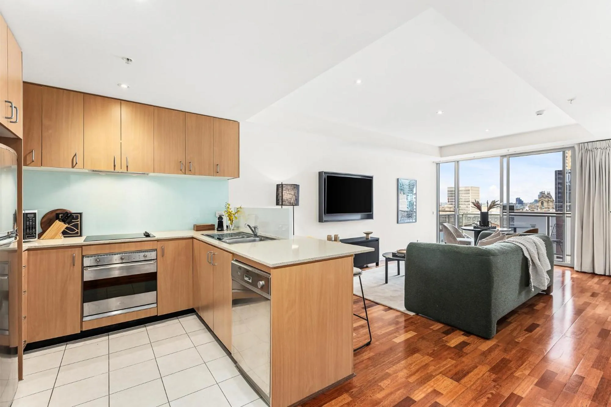Living room in Nolo Apartments Lonsdale St