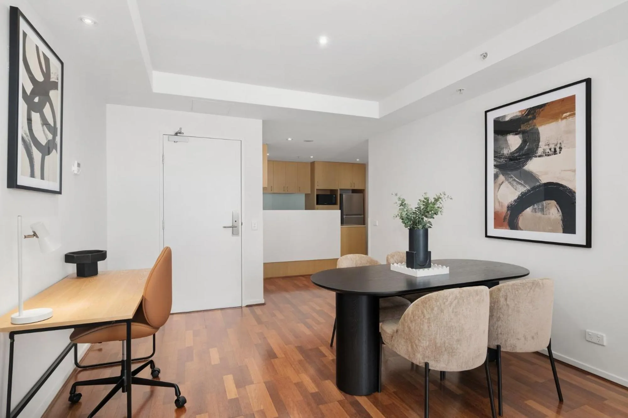 Dining area in Nolo Apartments Lonsdale St