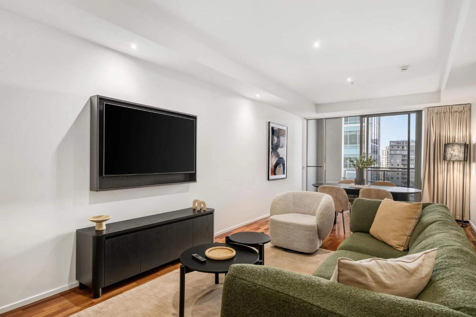 Living room in Nolo Apartments Lonsdale St