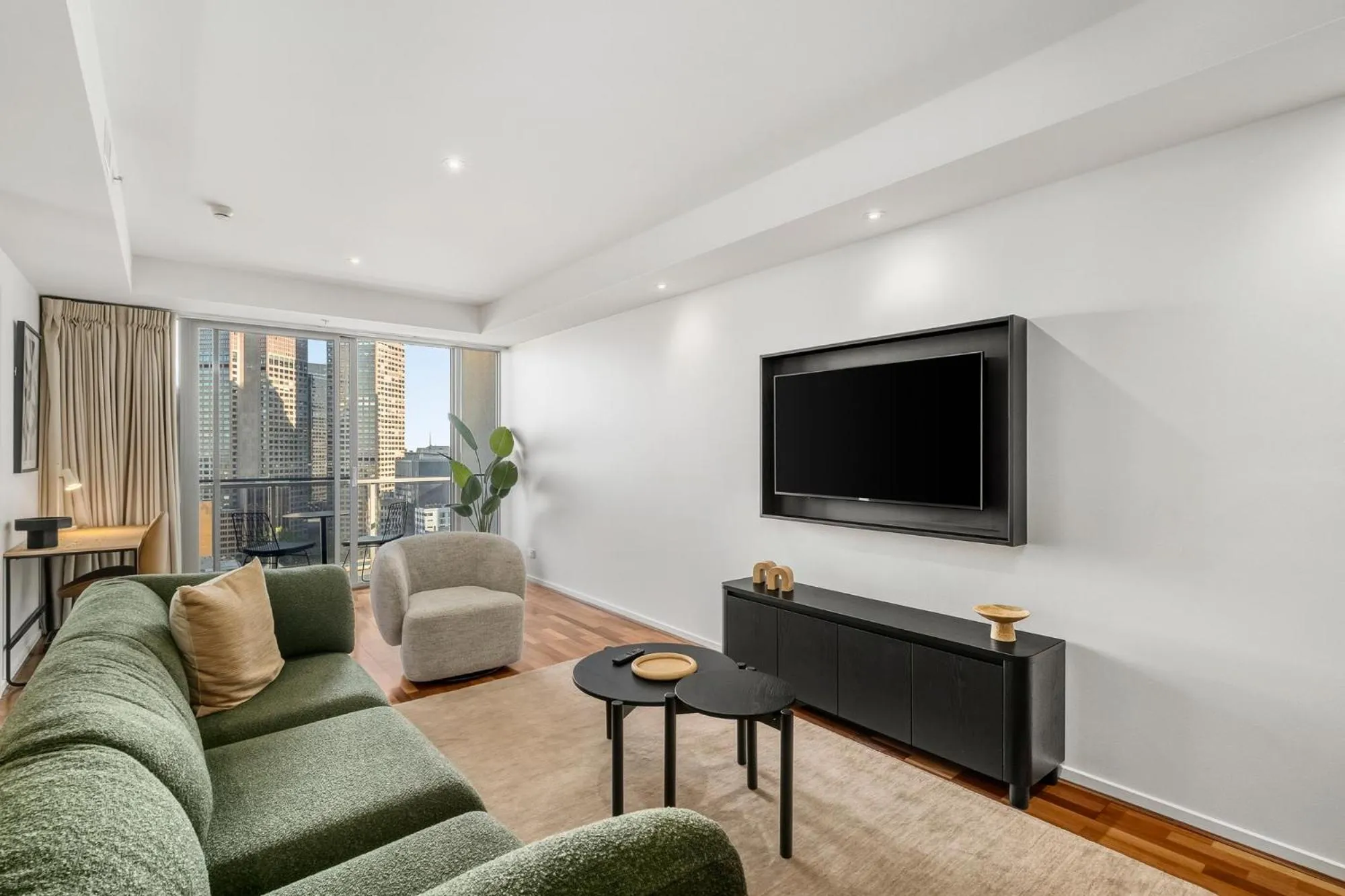 Living room in Nolo Apartments Lonsdale St