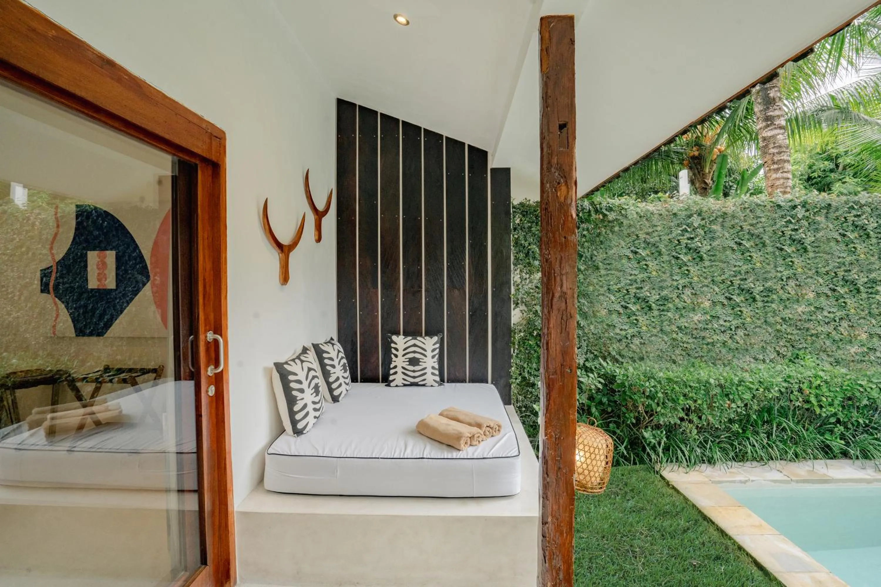 Balcony/Terrace, Bed in The Apartments Ubud