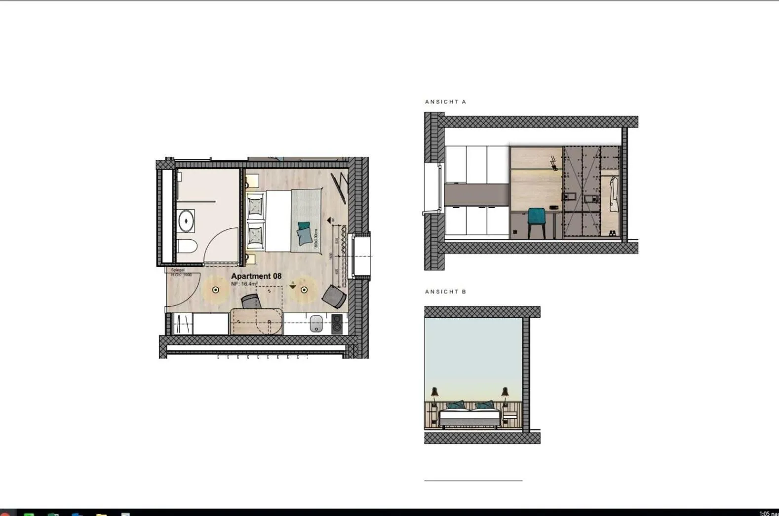 Photo of the whole room in Aparthotel Luzern West