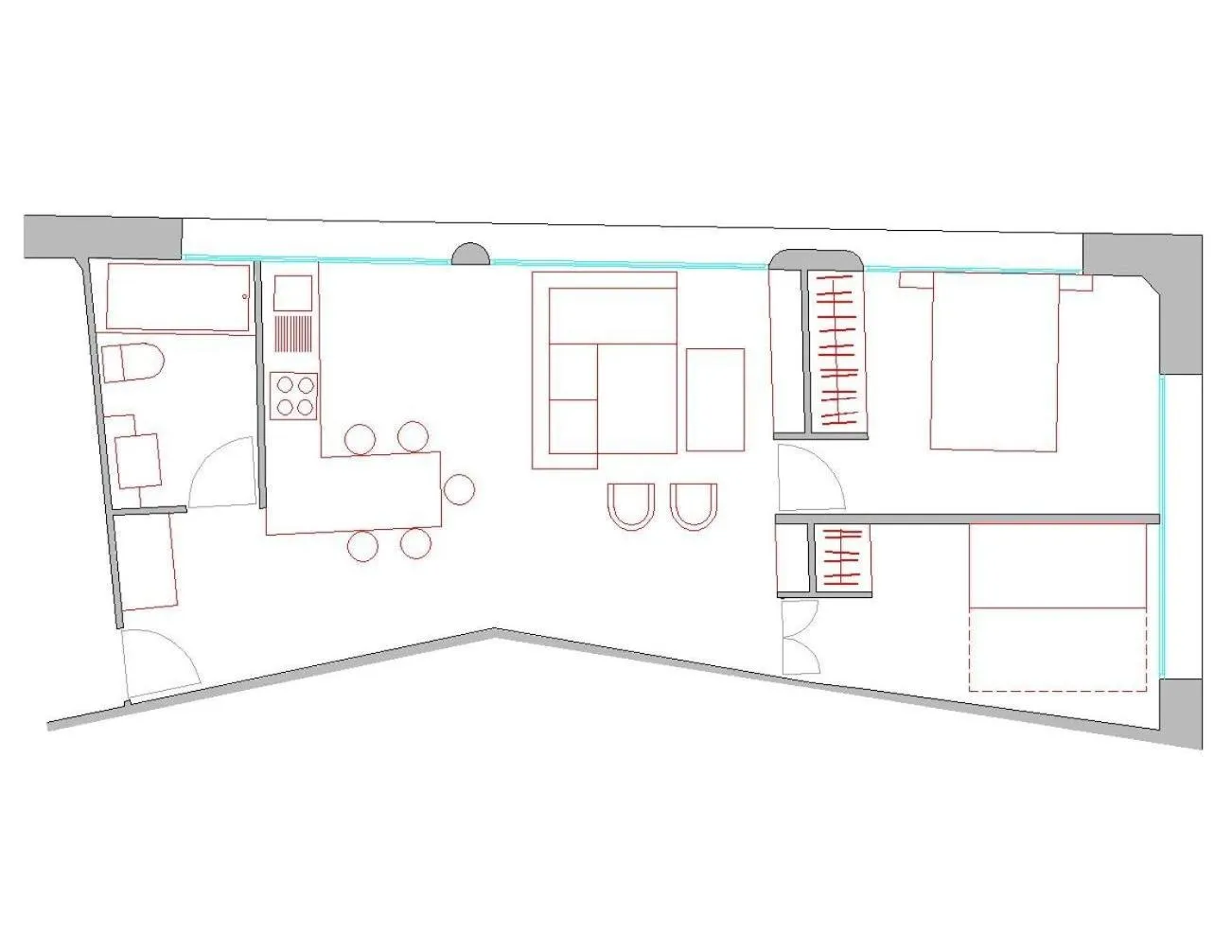 Floor plan in Apartamentos Calle Rosario